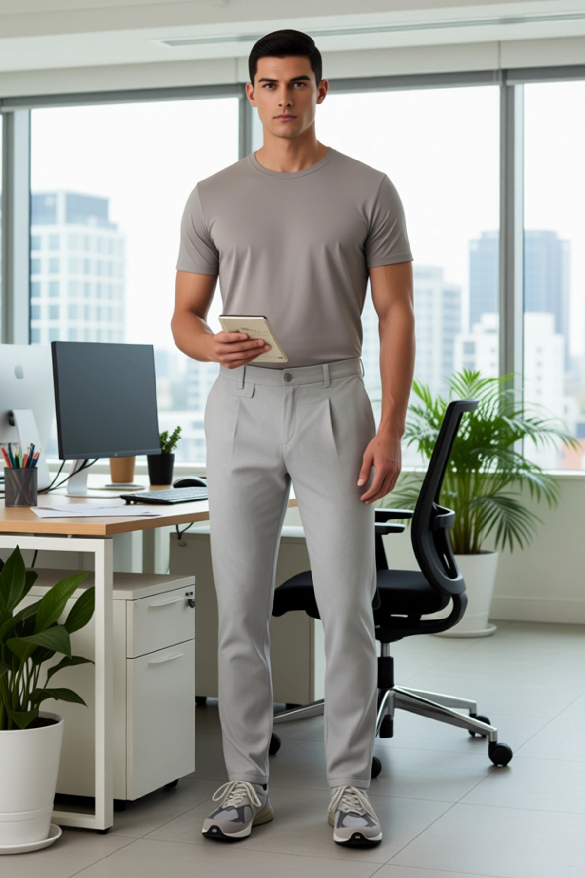 Erkek Moda Slim Fit Boru Paça Pantolon Günlük Kullanım İçin İdeal Seçim Yazlık