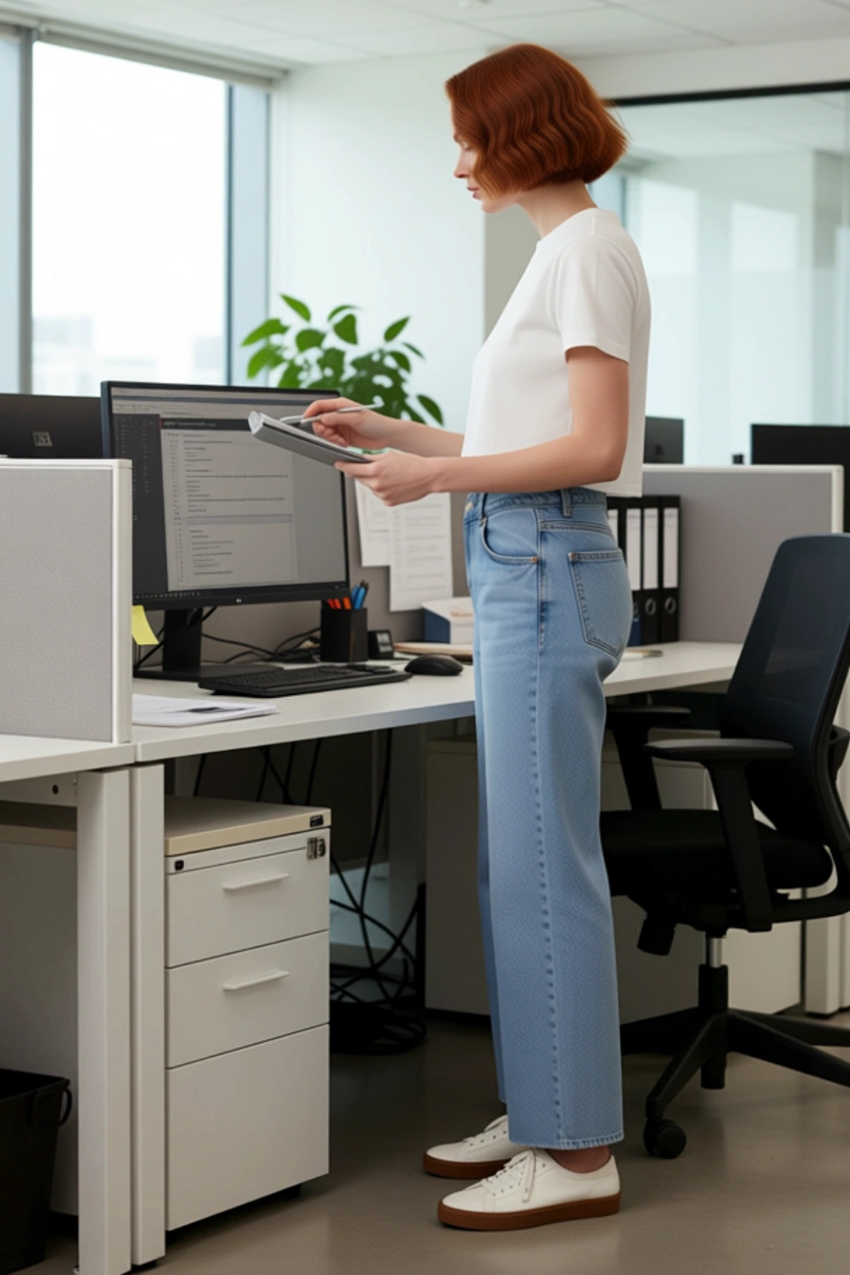 Kadın Kesik Paça Straight Fit Denim Pantolon Fonksiyonel Dayanıklı Kaliteli Konforlu Rahat