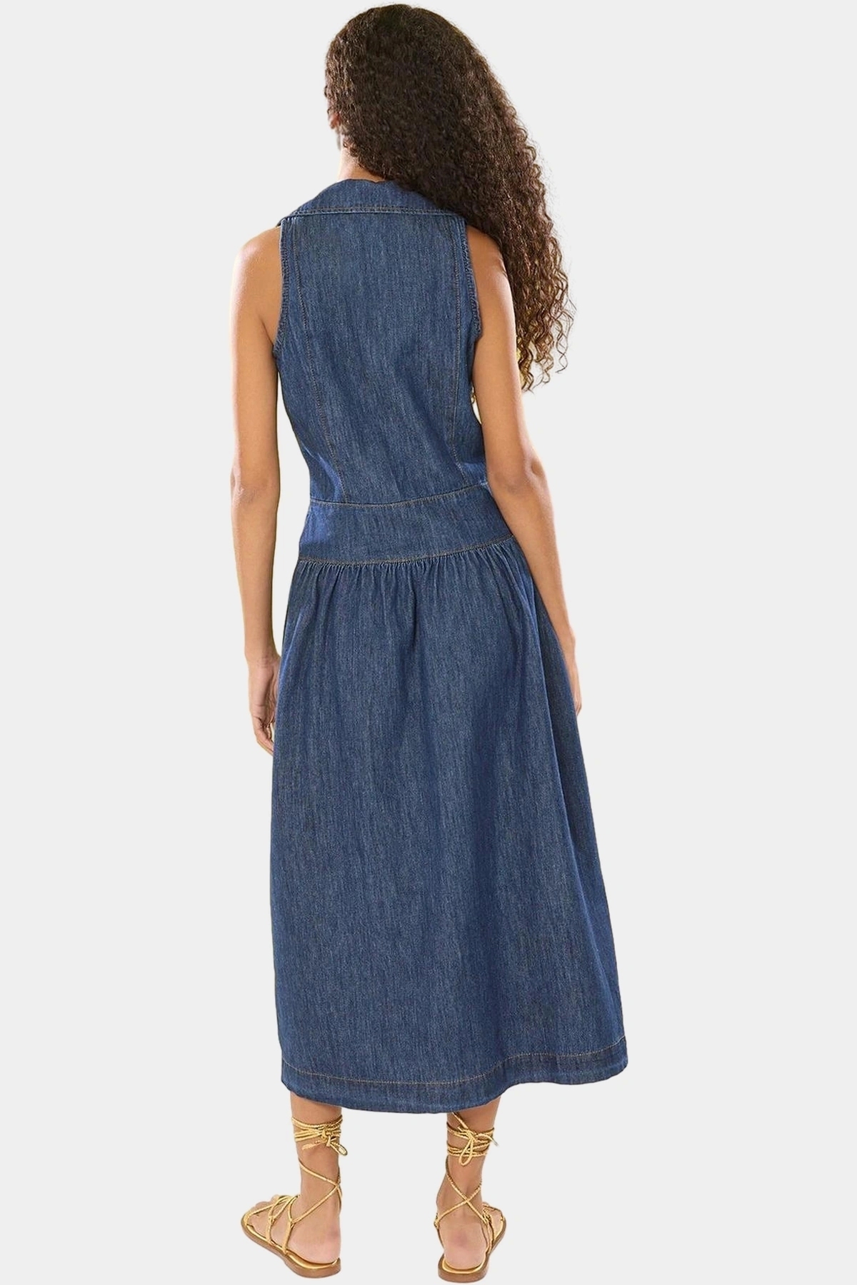 Kadın Denim Midi Elbise Gömlek Yaka Pamuk Günlük Şıklık Hafta Sonu Yaz Aylarının Vazgeçilmezi