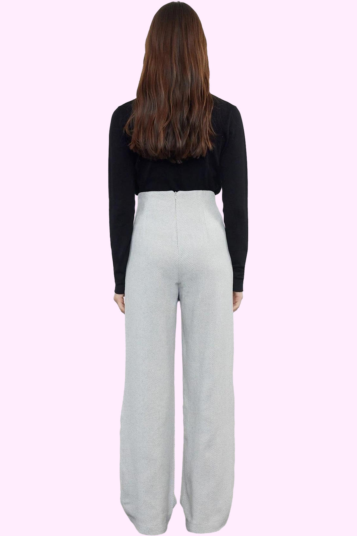 Kadın Moda Palazzo Pantolon Desenli Wide Leg Boru Paça Günlük Stil Kullanım