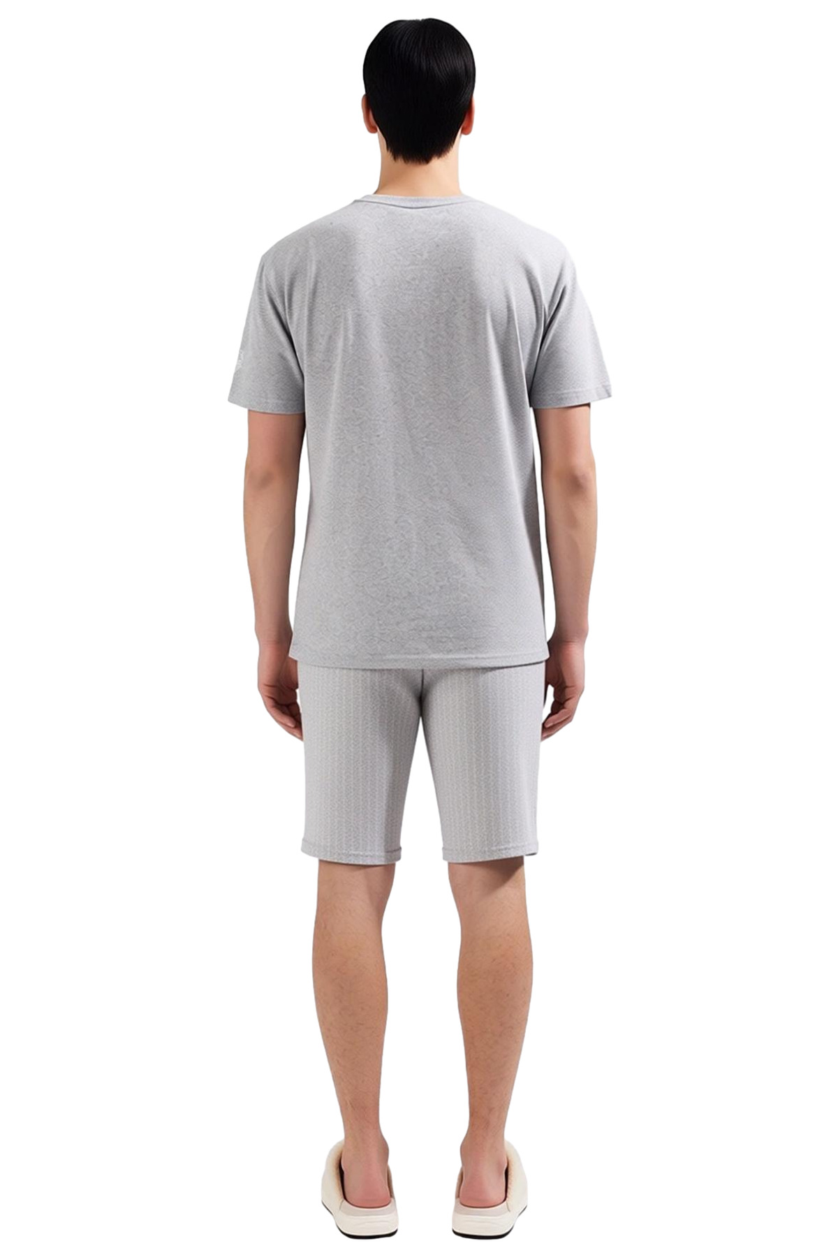 Erkek Regular Fit Çizgili Şortlu Pijama Takımı Fonksiyonel Dayanıklı Kaliteli Konforlu Şık
