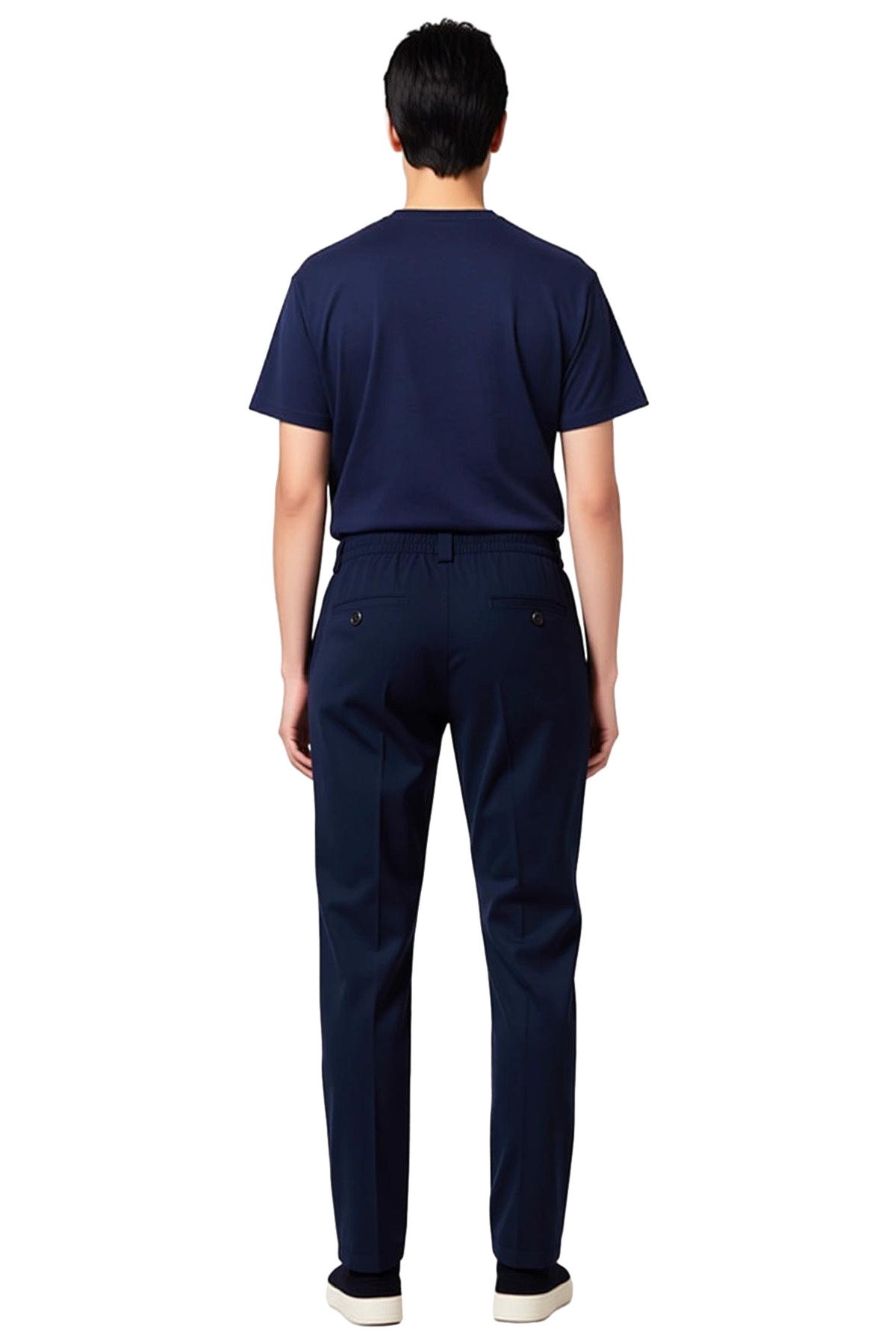 Erkek Moda Uzun Boy Straight Kalıp Pamuklu Dokulu Pantolon Günlük Stil Yazlık