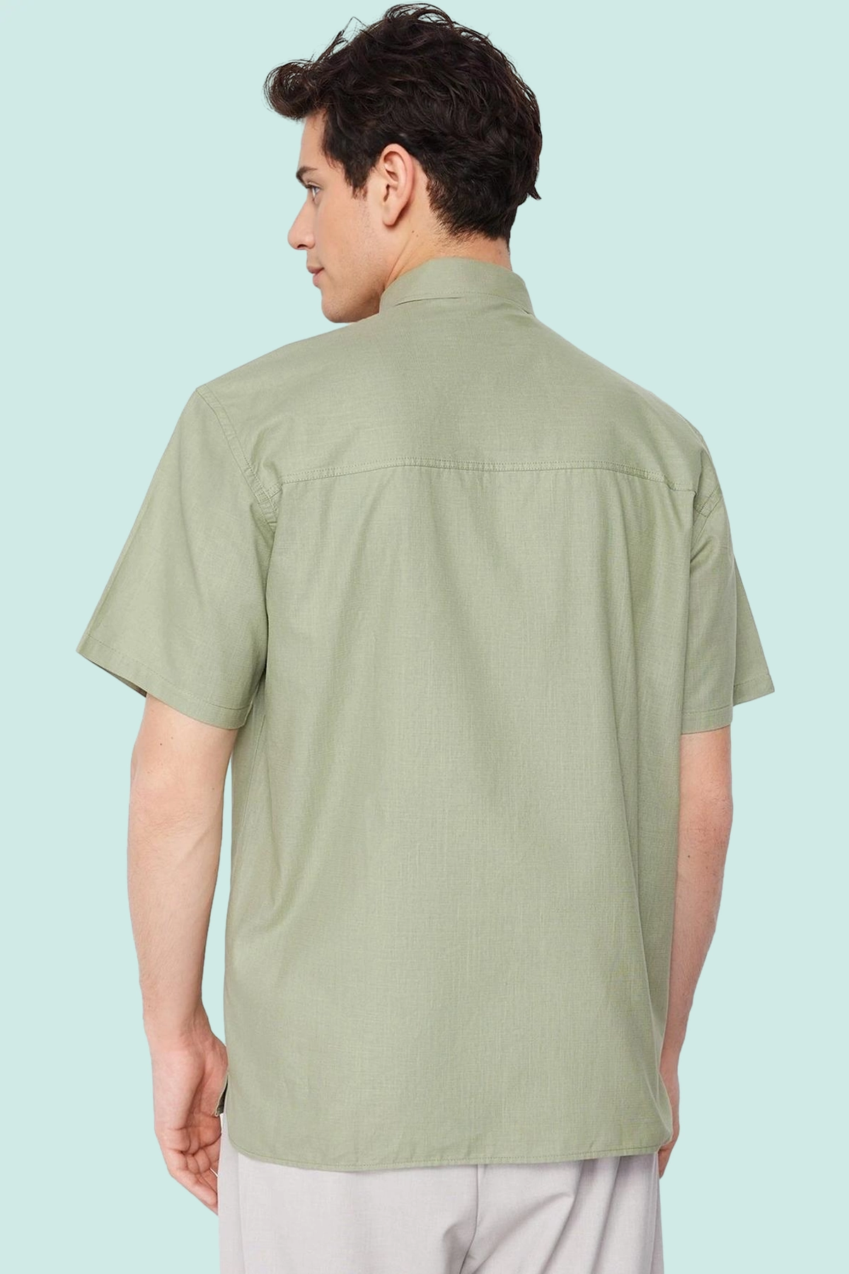 Erkek Oversize Fit Gömlek Yaka Kısa Kol Pamuklu Günlük Kullanım Yaz Aylarının Vazgeçilmezi