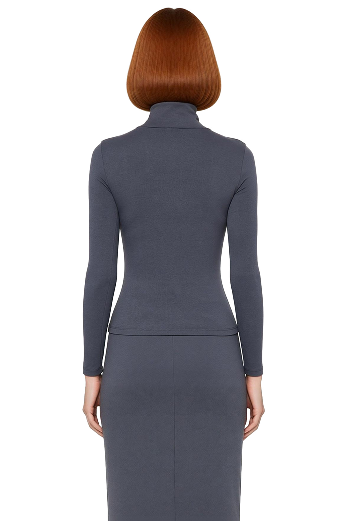 Kadın Fitted Balıkçı Yaka Uzun Kollu Basic Siluet Esnek Örme Bluz Cool & Comfort Tarzıyla Günlük