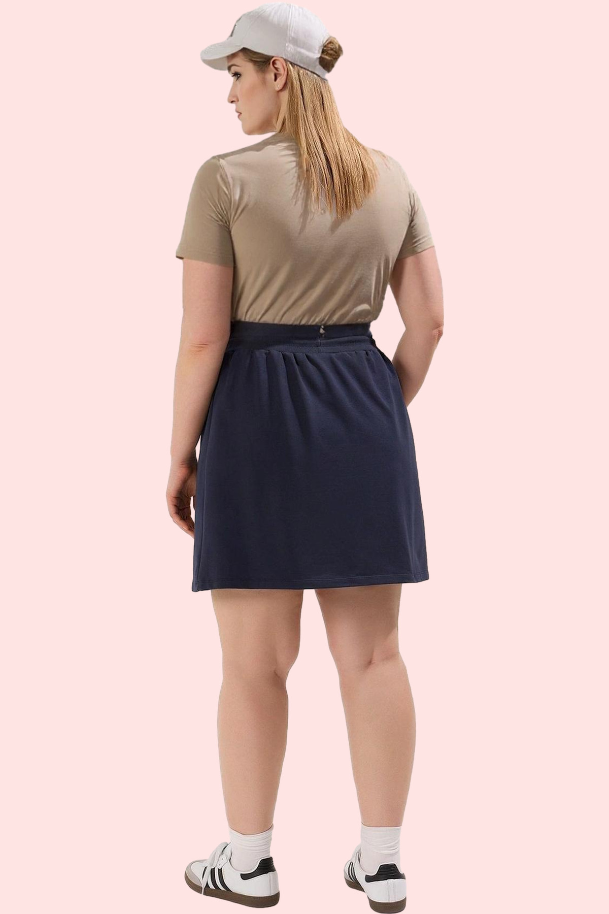 Kadın Moda Büyük Beden Örme Etek Yüksek Bel Geniş Paça Günlük Hafta Sonu Yazlık Şort