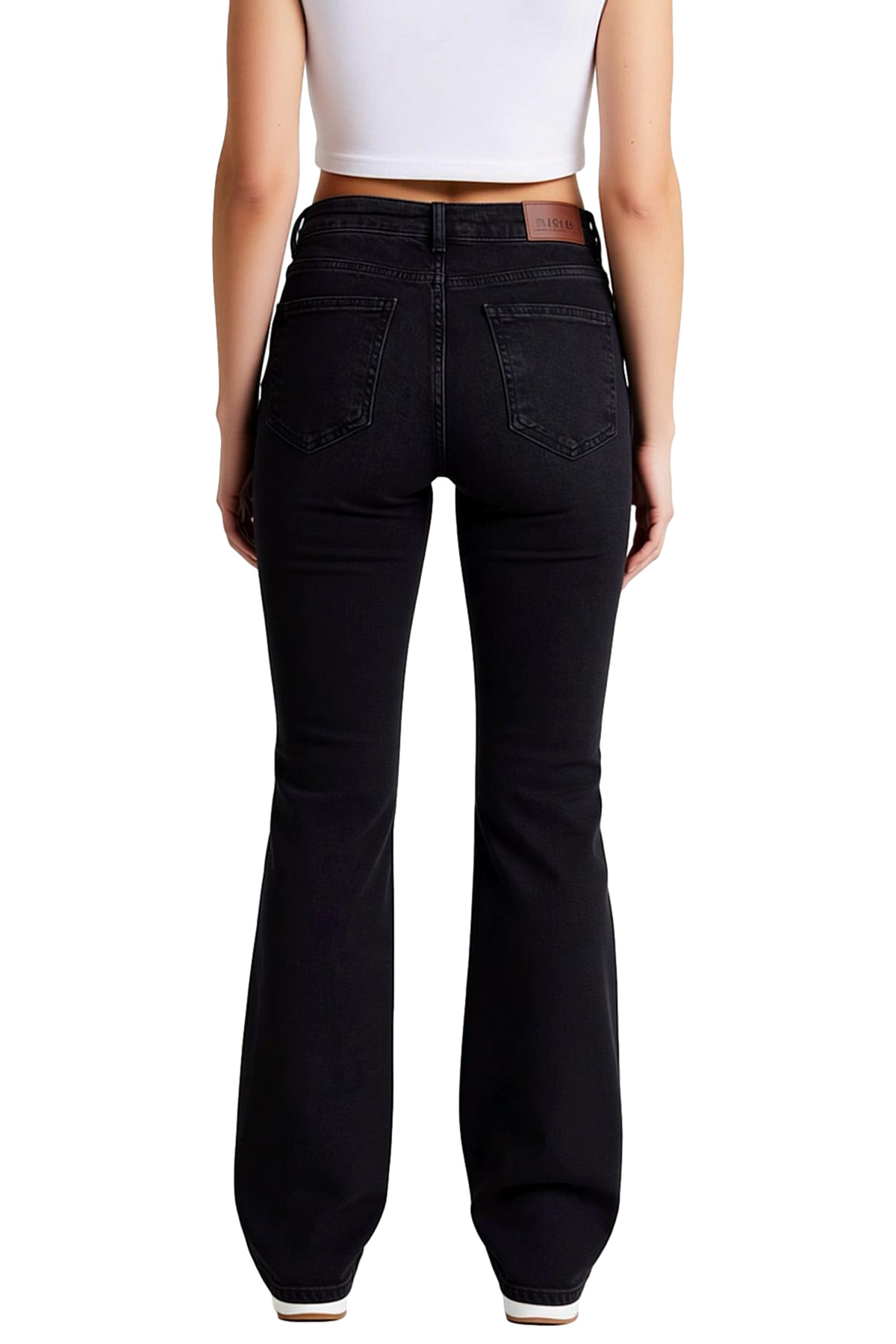 Kadın Yüksek Bel Geniş Paça Denim Pantolon Cool & Comfort Tasarım Fonksiyonel Dayanıklı Şık