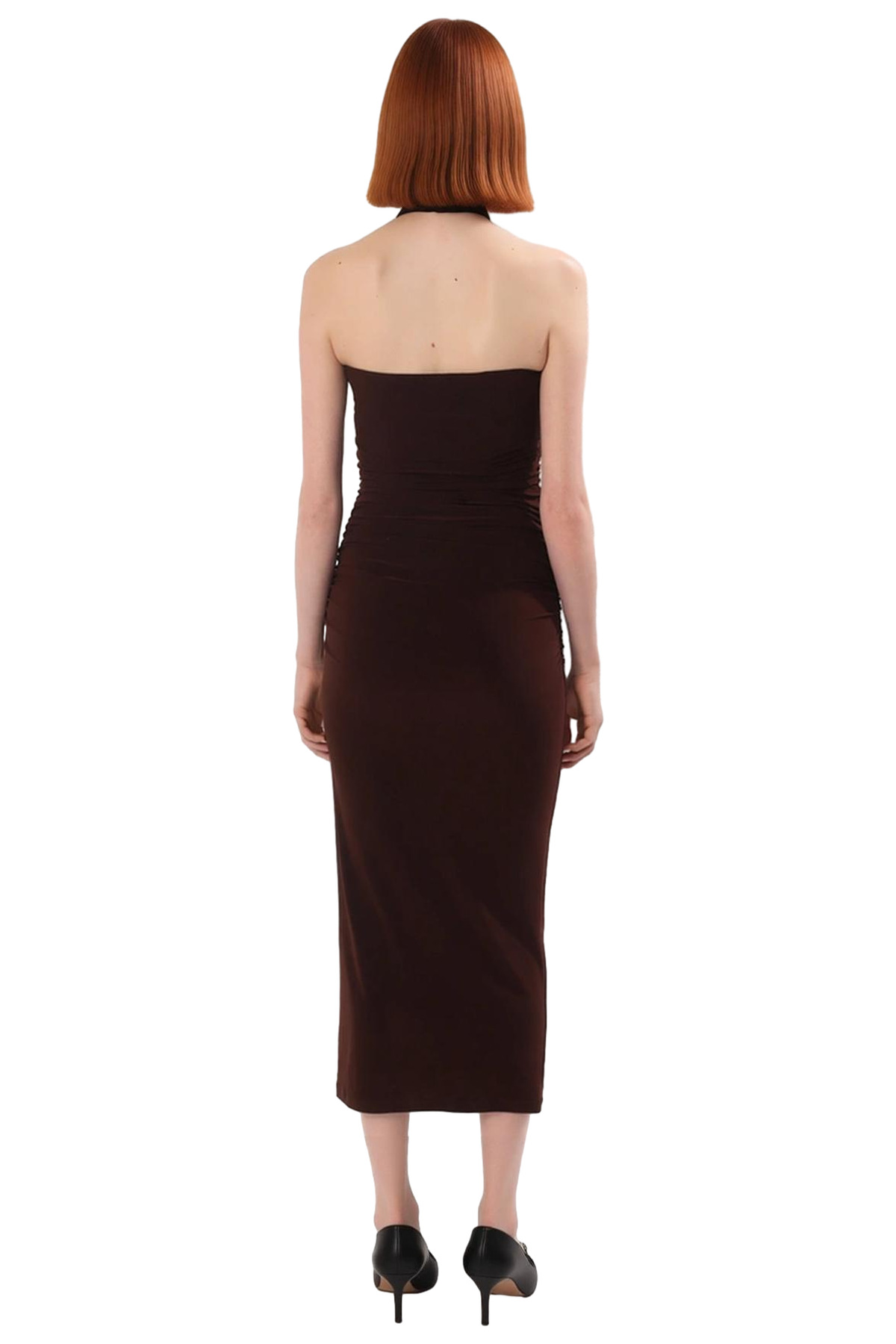 Kadınlara Özel Aksesuar Detaylı Bodycon Maxi Elbise Gece Şıklığınızı Tamamlar İddialı Bir Seçim