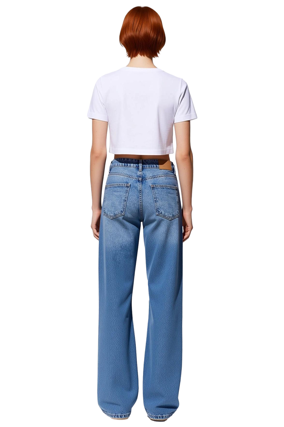 Kadın Geniş Paça Denim Pantolon Normal Bel Fonksiyonel Dayanıklı Kaliteli Konforlu Estetik