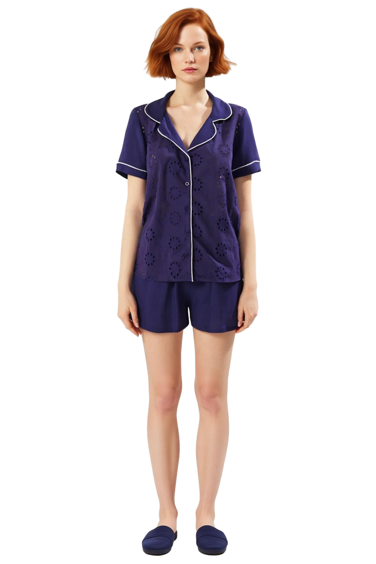Kadın Viskoz Şortlu Pijama Takımı Yazlık Rahat Homewear Özel Tasarım Premium Kalite