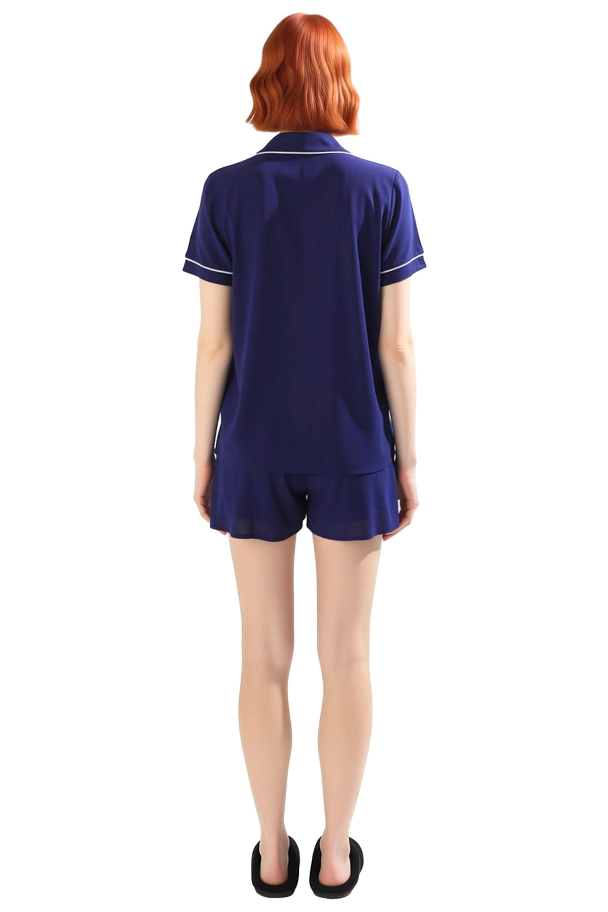 Kadın Viskoz Şortlu Pijama Takımı Yazlık Rahat Homewear Özel Tasarım Premium Kalite