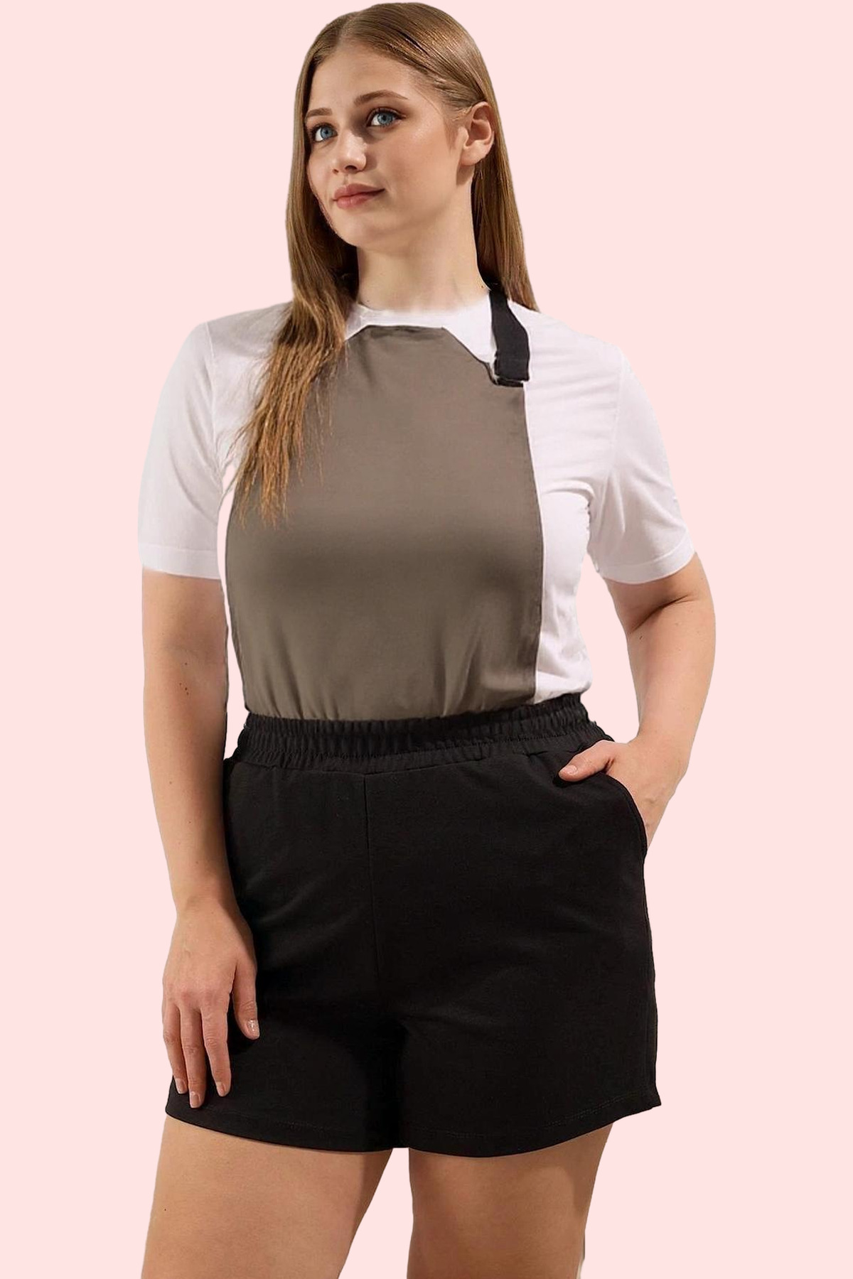 Kadın Moda Örme Kısa Şort Rahat Kalıp Günlük Kullanım İçin Hafta Sonu Yazlık Şort