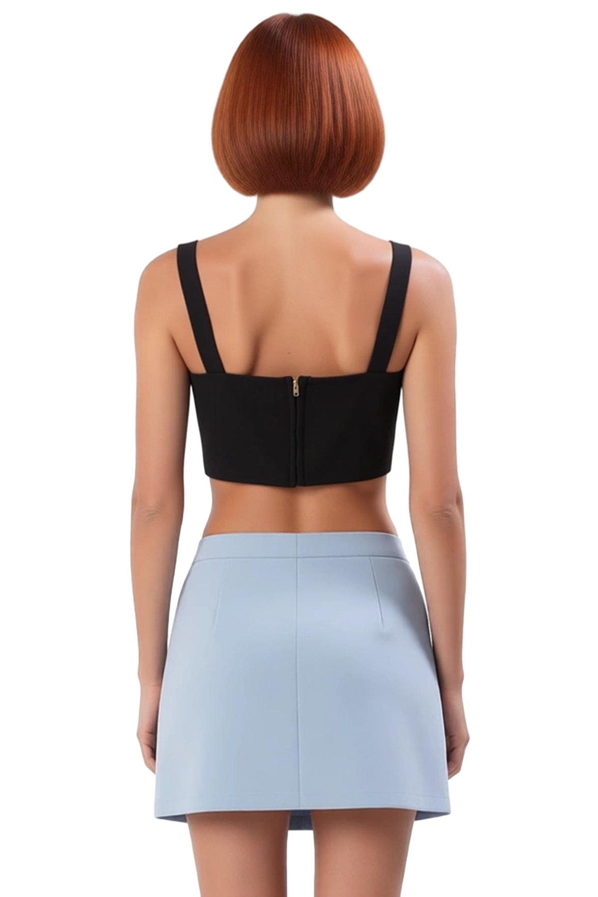 Dokuma Crop Bluz Regular Kalıp Günlük Stil Rahat Tasarım Mükemmel Uyum