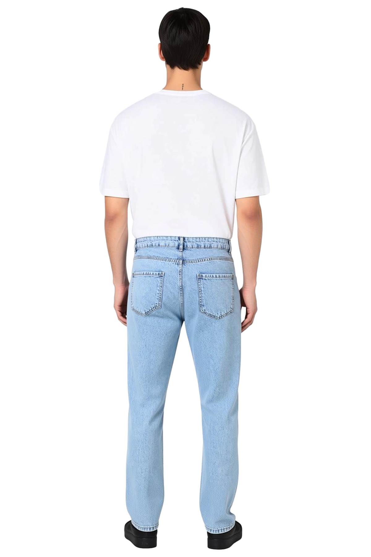 Erkek Moda Regular Fit Kot Pantolon Pamuk Denim Kumaş Günlük Stil Hafta Sonu Mevsimlik Kullanım