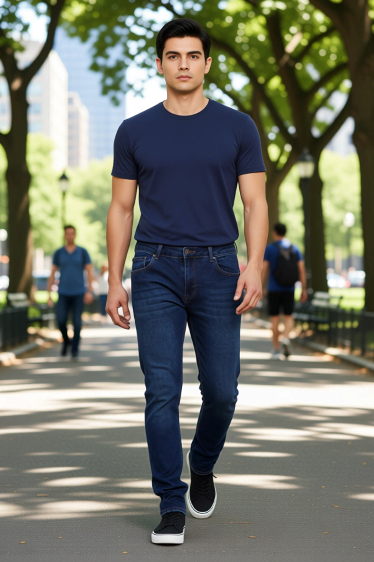 Erkek Moda Slim Fit Dar Kesim Denim Kot Pantolon Pamuk Casual Günlük Mevsimlik Kullanım