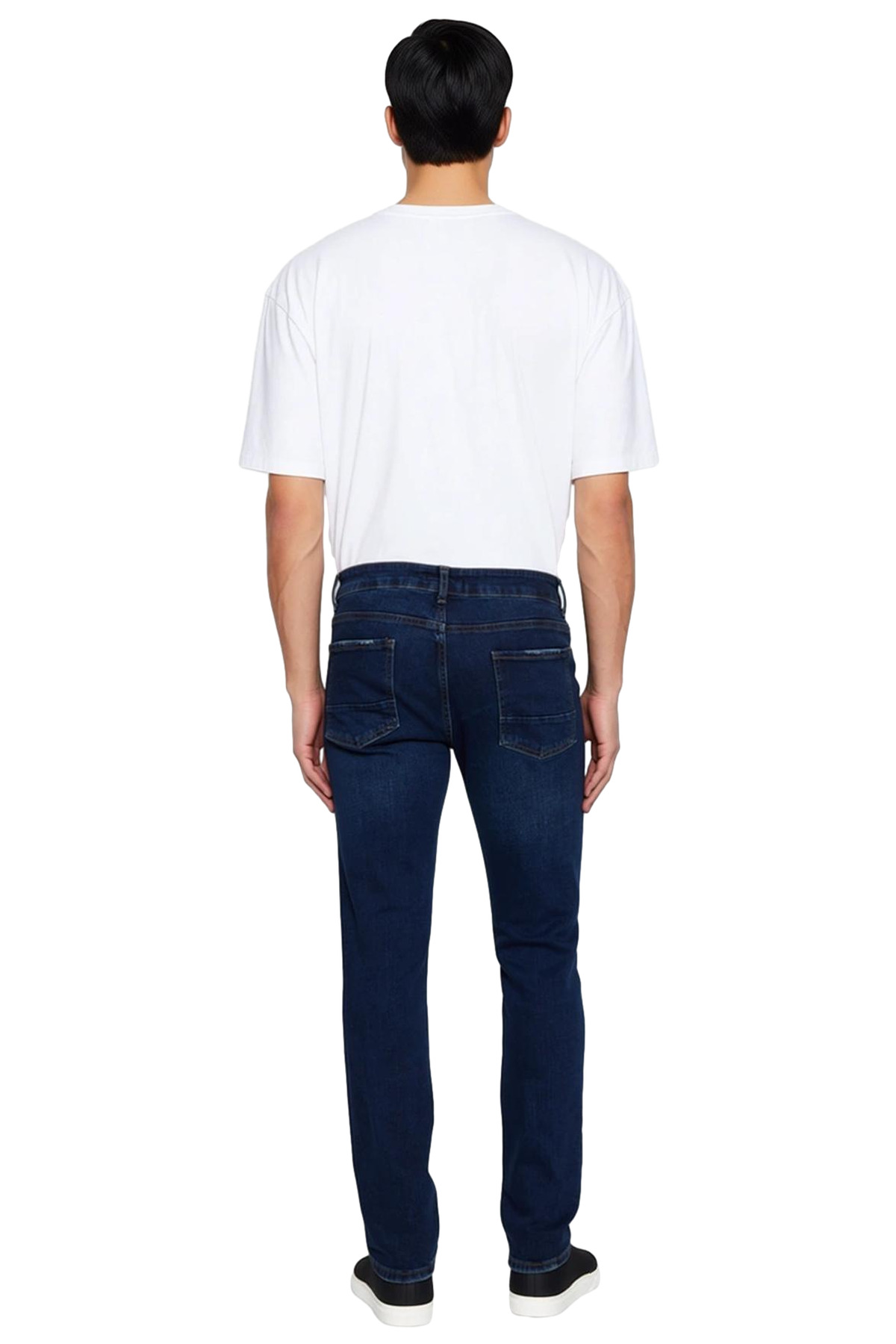Erkek Moda Slim Fit Dar Kesim Denim Kot Pantolon Pamuk Casual Günlük Mevsimlik Kullanım