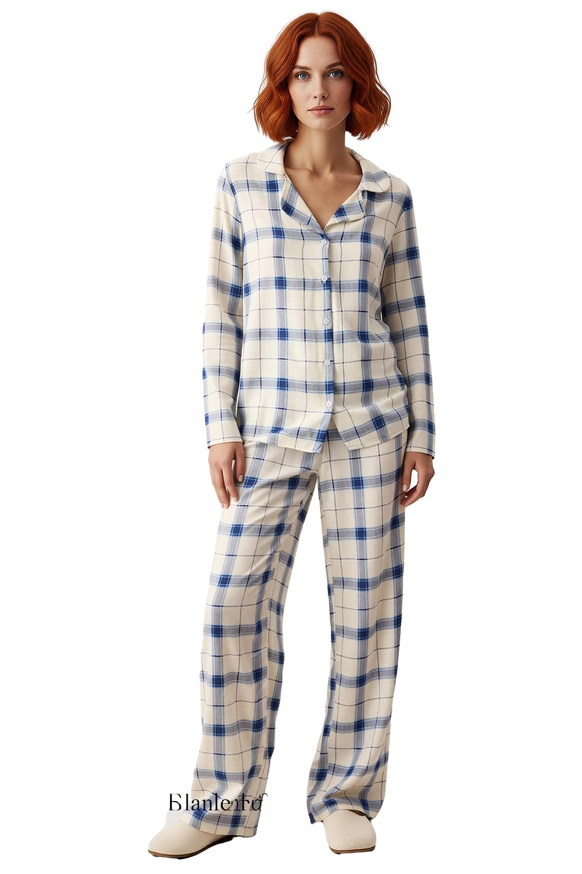 Kadın Ekoseli Viskon Pijama Takımı Fonksiyonel Dayanıklı Kaliteli Konforlu Estetik Premium