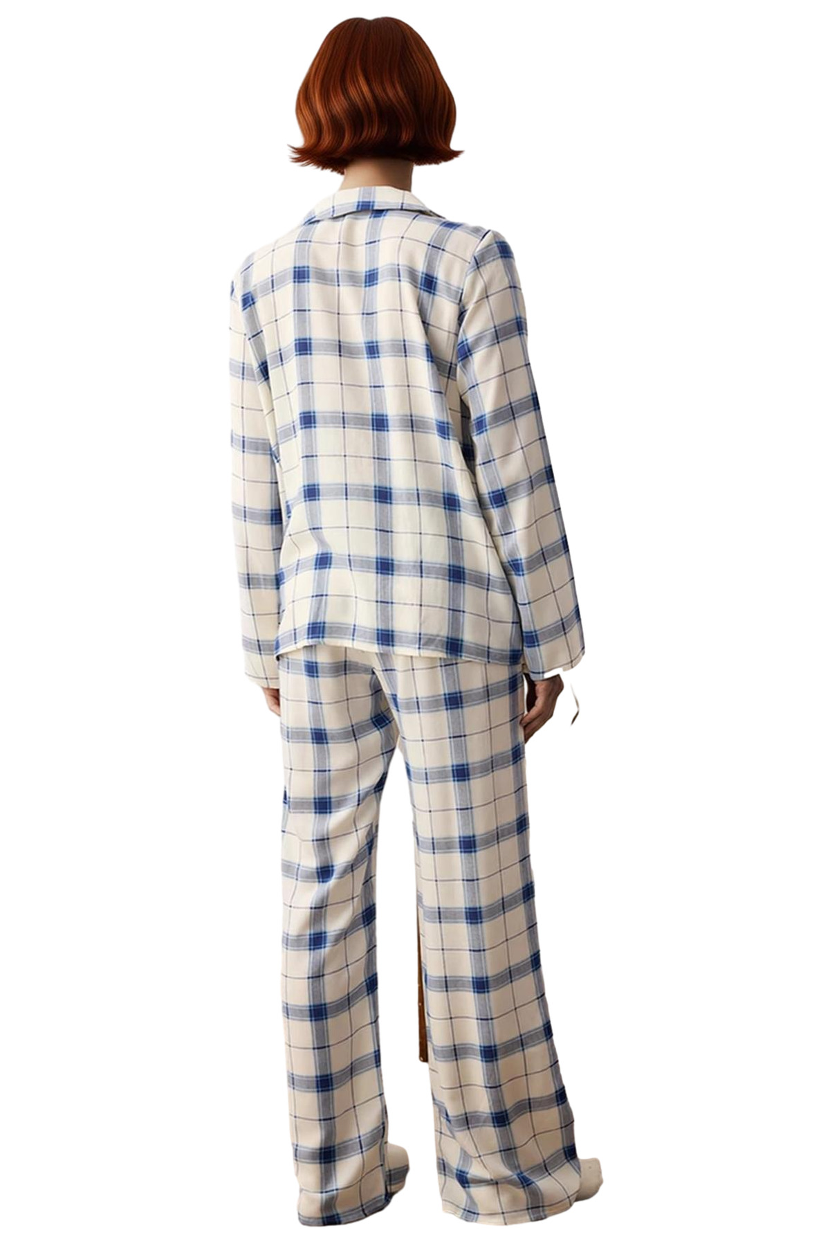 Kadın Ekoseli Viskon Pijama Takımı Fonksiyonel Dayanıklı Kaliteli Konforlu Estetik Premium