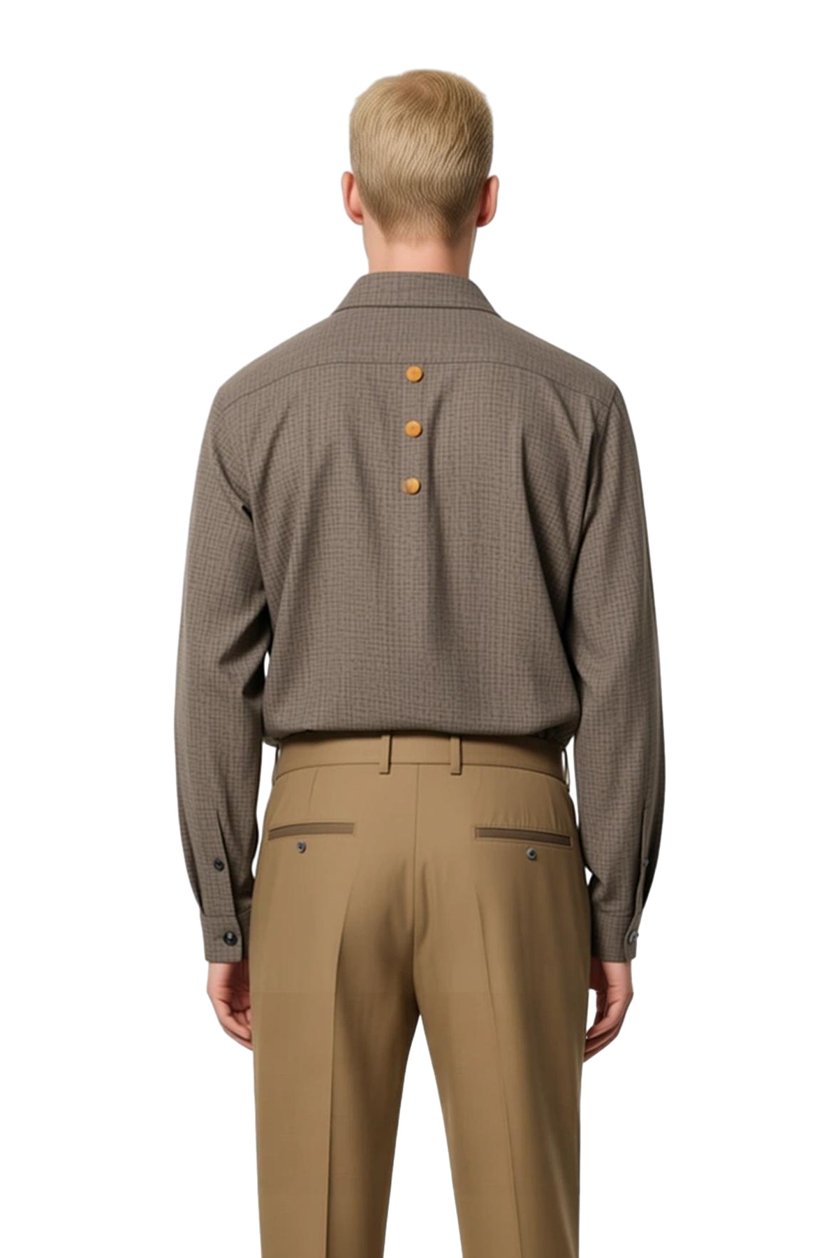 Erkek Slim Fit Düğmeli Yaka Flanel Dokuma Uzun Kollu Kışlık Gömlek Casual Ve Smart Görünümler