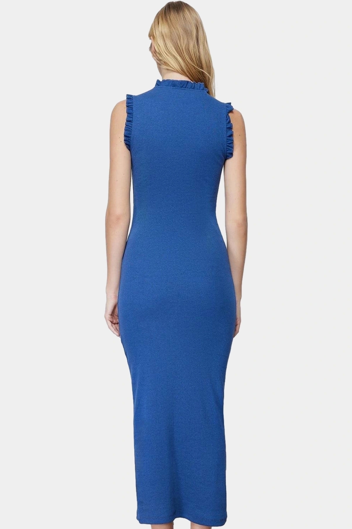 Kadın Midi Boy Örme Elbise Bodycon Kalıp Günlük Stil Rahat Kumaş Yaz Aylarının Vazgeçilmezi