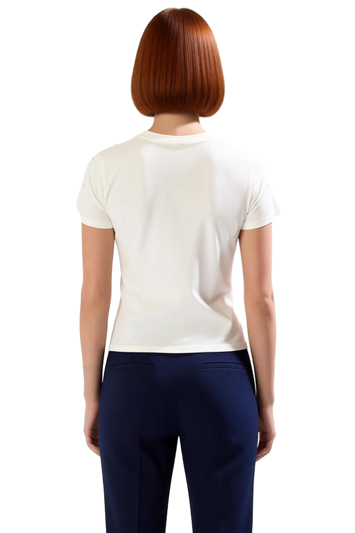 Yazlık Asimetrik Fitted Pamuklu T shirt Günlük Stil Profesyonel Görünüm Uzun Ömürlü