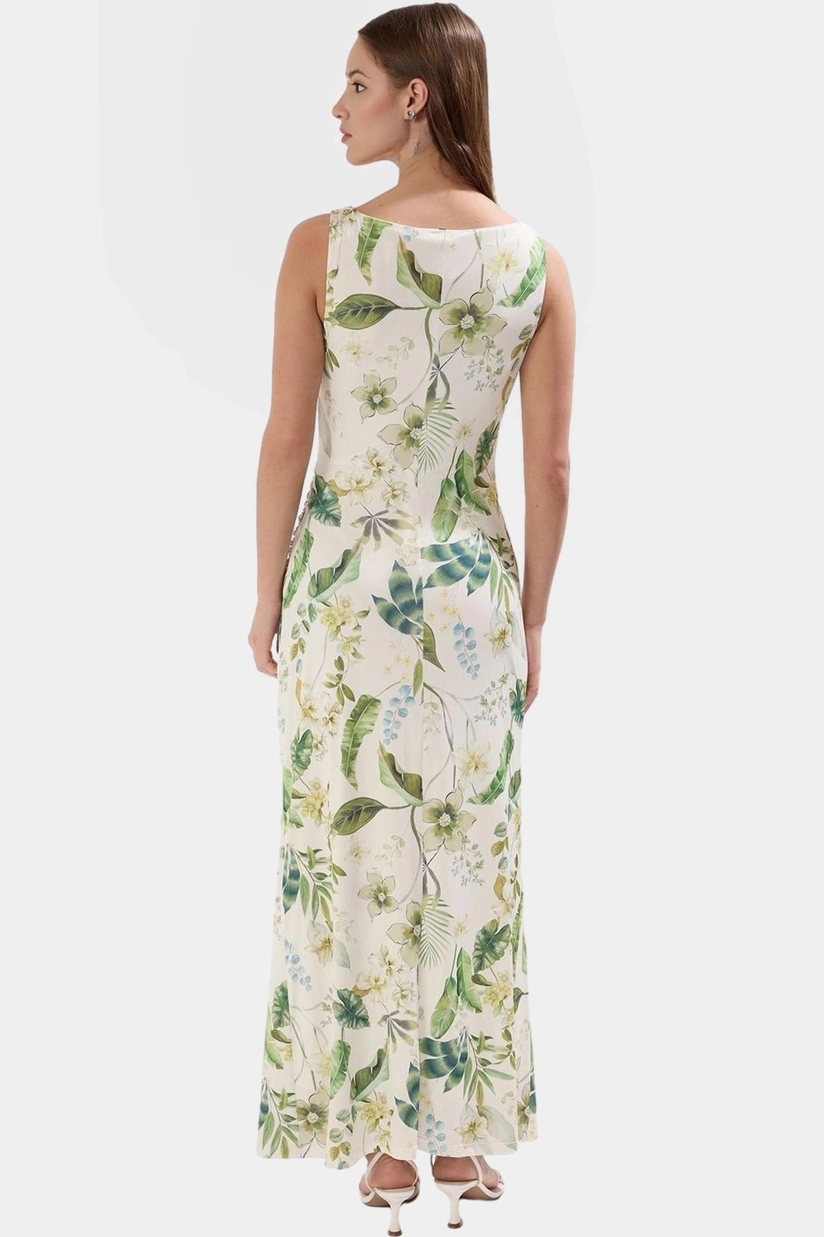 Kadın Bodycon Maxi Elbise Çiçekli Desen Örme Kumaş Yaz Aylarının Vazgeçilmezi Günlük Kullanım