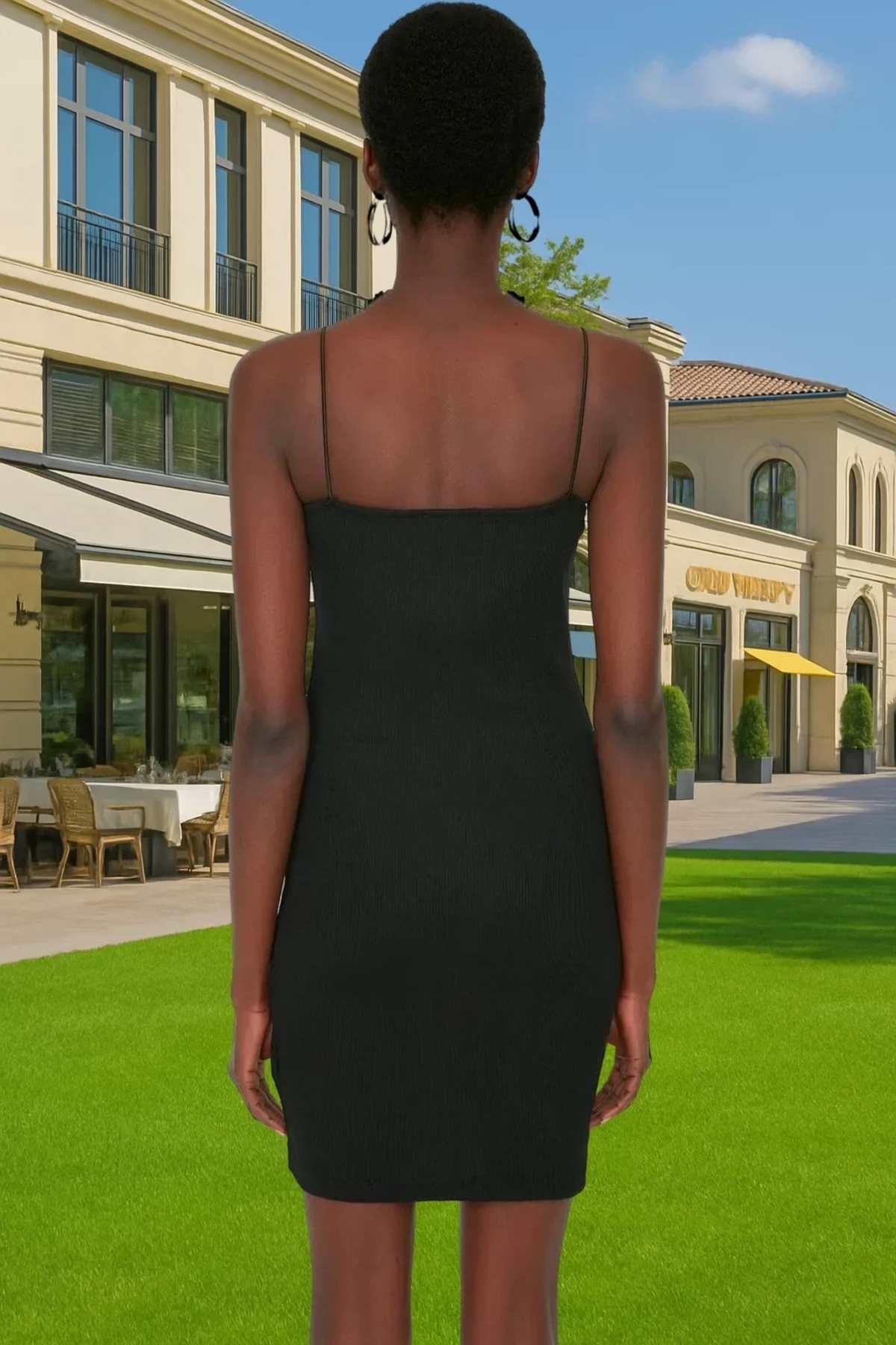 Kadın Mini Bodycon Örme Elbise İnce Askılı Kare Yaka Rahat Günlük Yaz Stilin Buluştuğu Yer