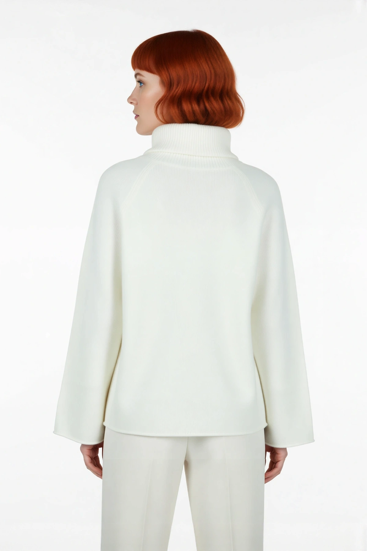 Kadın Oversize Balıkçı Yaka Reglan Kol Triko Kazak Kışlık Rahat Ve Şık Günlük Kombinler İçin İdeal