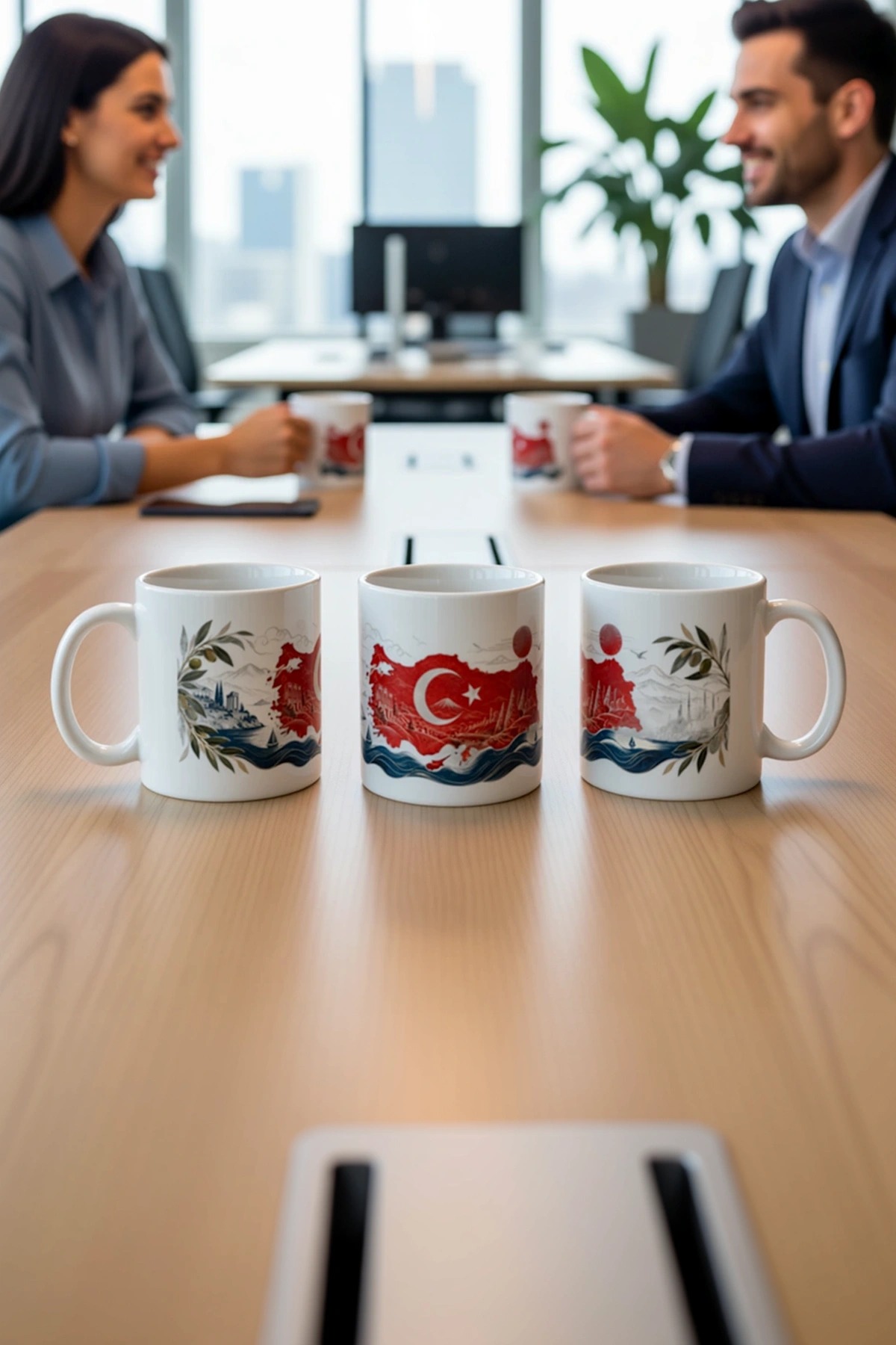 Seramik Kupa Türkiye Haritası Baskılı 300 ml Hediyelik Kahve Çay Kupası Ofis Ev Özel Tasarım