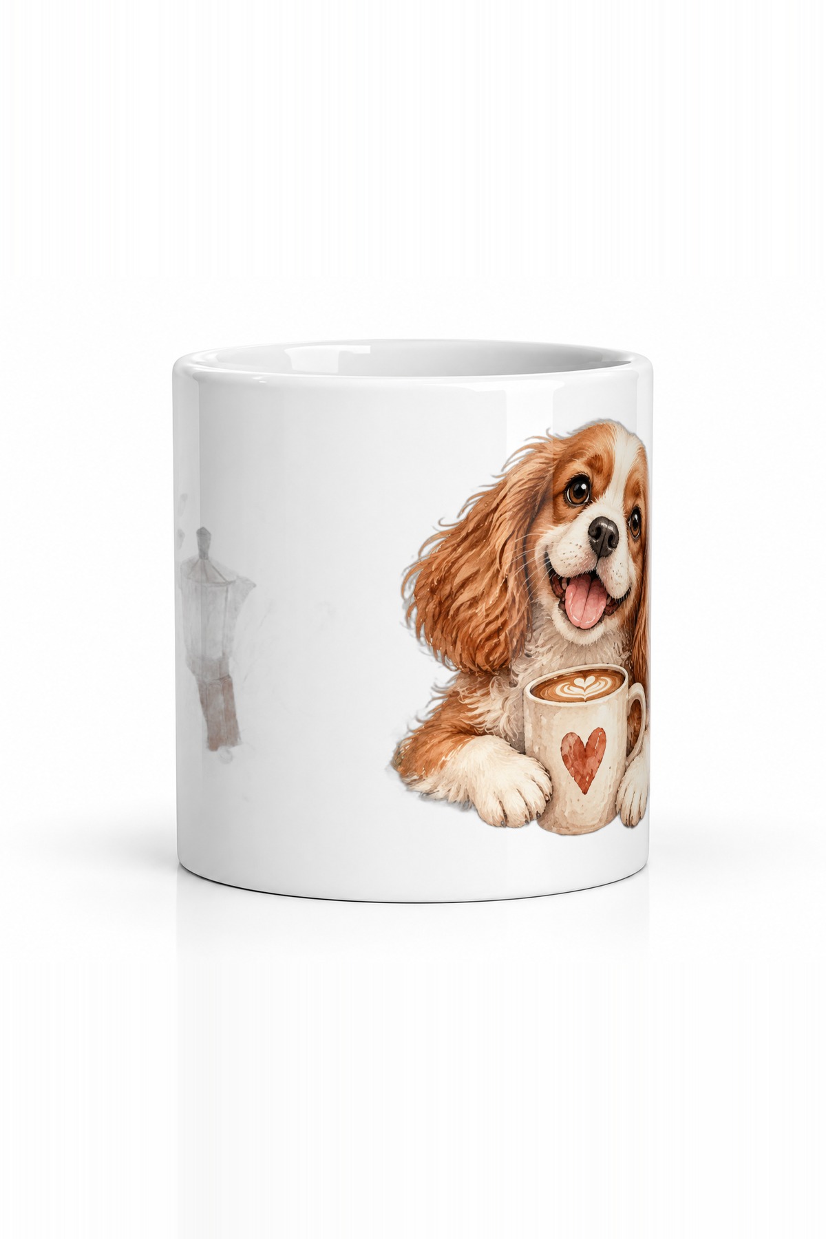Seramik Kupa Köpek Baskılı 300 ml Sevimli Hayvan Temalı Hediyelik Kahve Çay Kupası Özel Tasarım