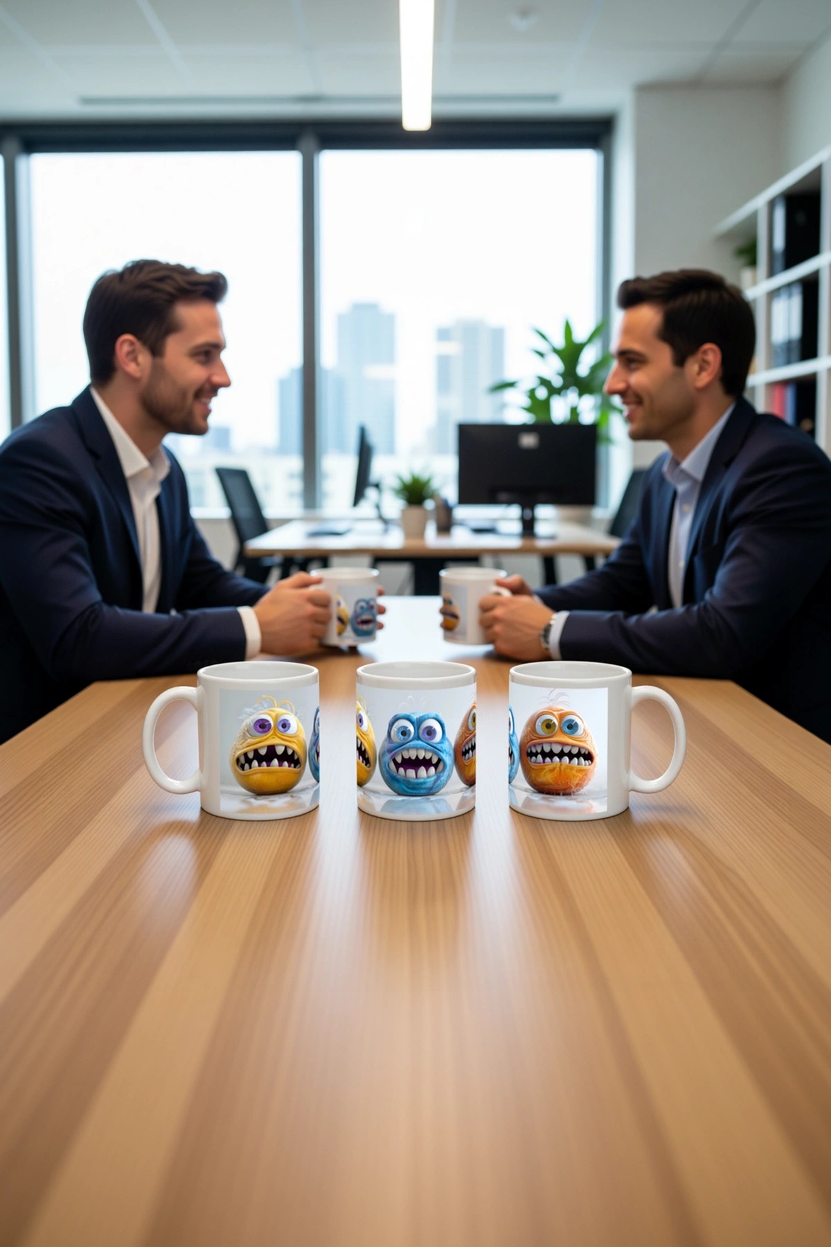 Seramik Kupa Vahşi Monster Şovı Baskılı 300 ml Hediyelik Eğlenceli Kahve Çay Kupası Özel Tasarım