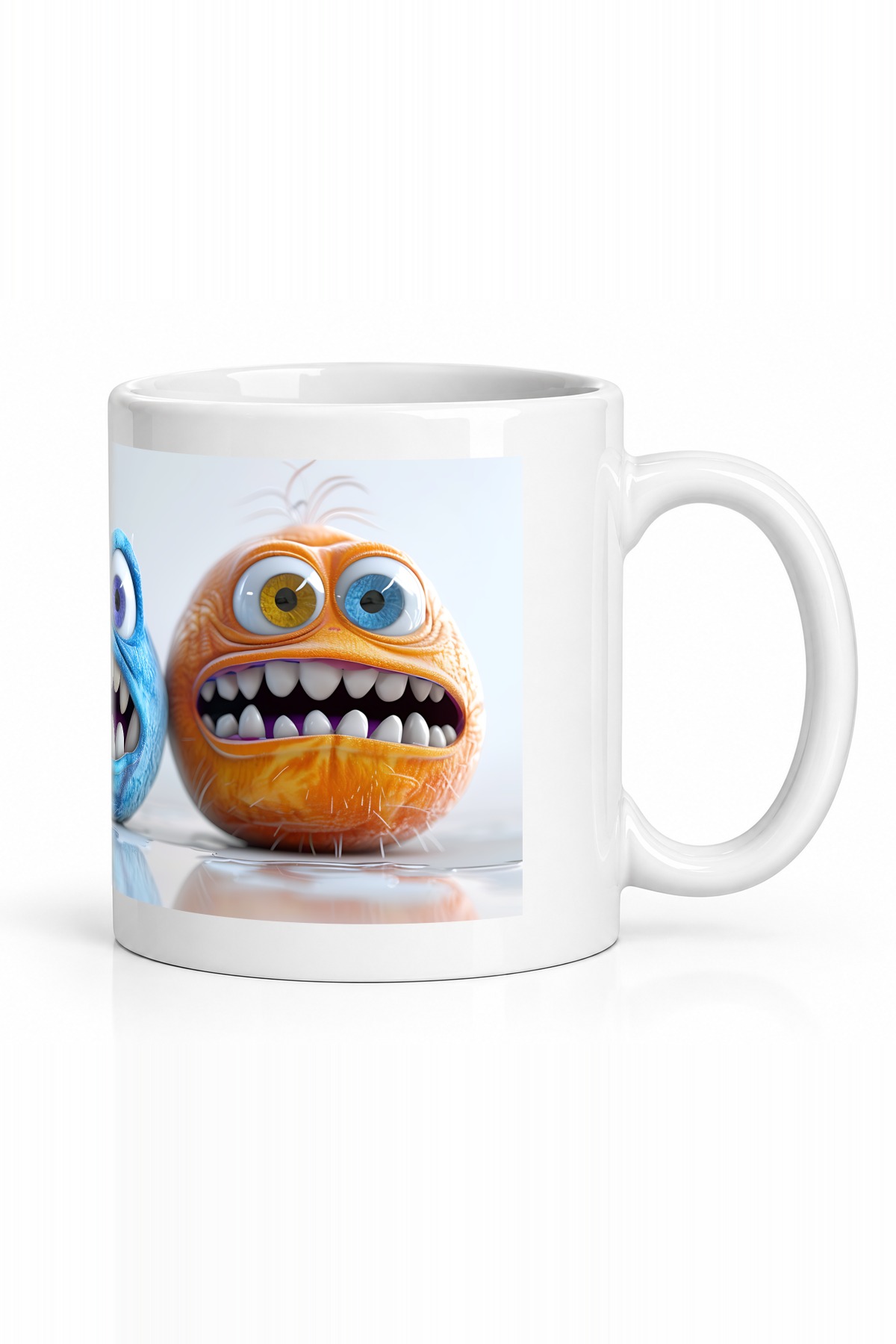 Seramik Kupa Vahşi Monster Şovı Baskılı 300 ml Hediyelik Eğlenceli Kahve Çay Kupası Özel Tasarım