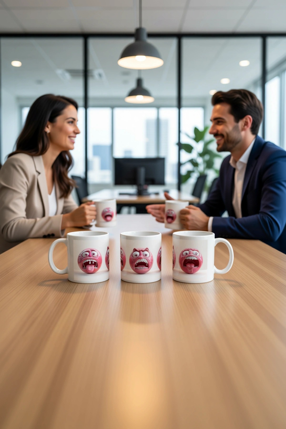 Seramik Kupa Dişli Küre Karakterler Baskılı 300 ml Eğlenceli Hediyelik Kahve Çay Bardağı Çay Bardağı