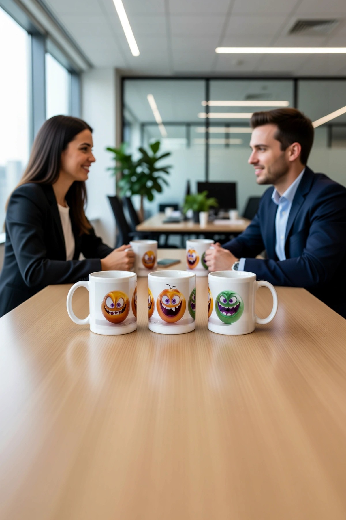 Seramik Kupa Komik Canavar Karakterleri Baskılı 300 ml Hediyelik Kahve Çay Bardağı Özel Tasarım