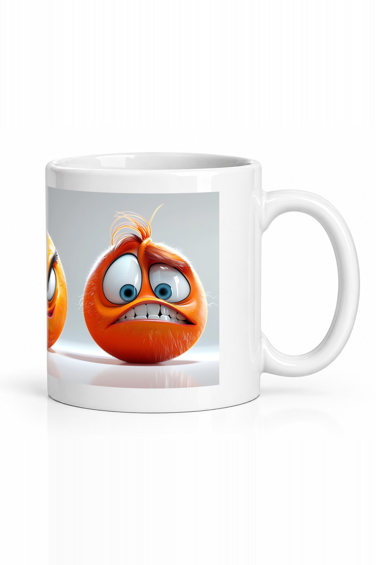 Seramik Kupa Duygusal Emoji Karakterler Baskılı 300 ml Hediyelik Kahve Çay Kupası Özel Tasarım