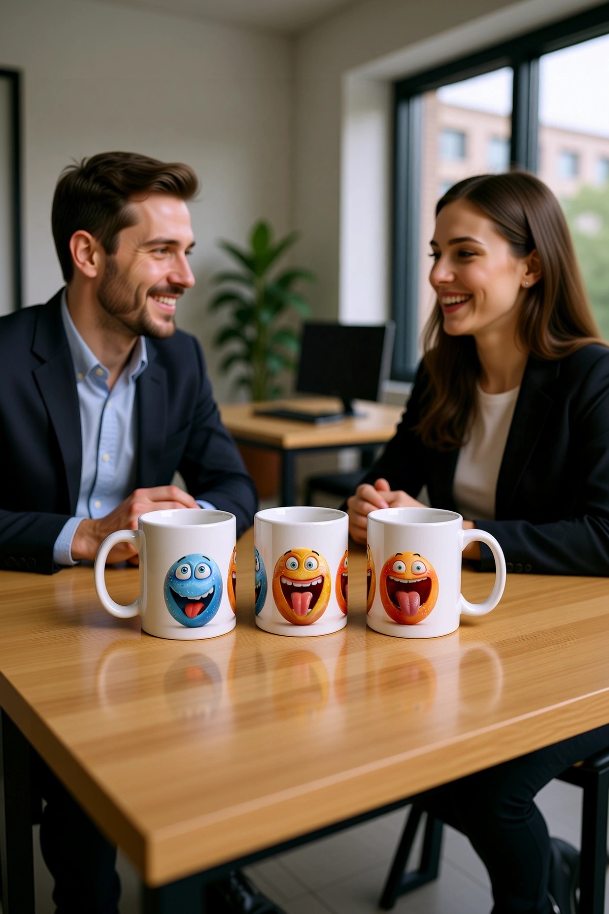 Seramik Kupa Komik Yüz İfadeleri Baskılı 300 ml Eğlenceli Kahve Çay Kupası Hediyelik Özel Tasarım
