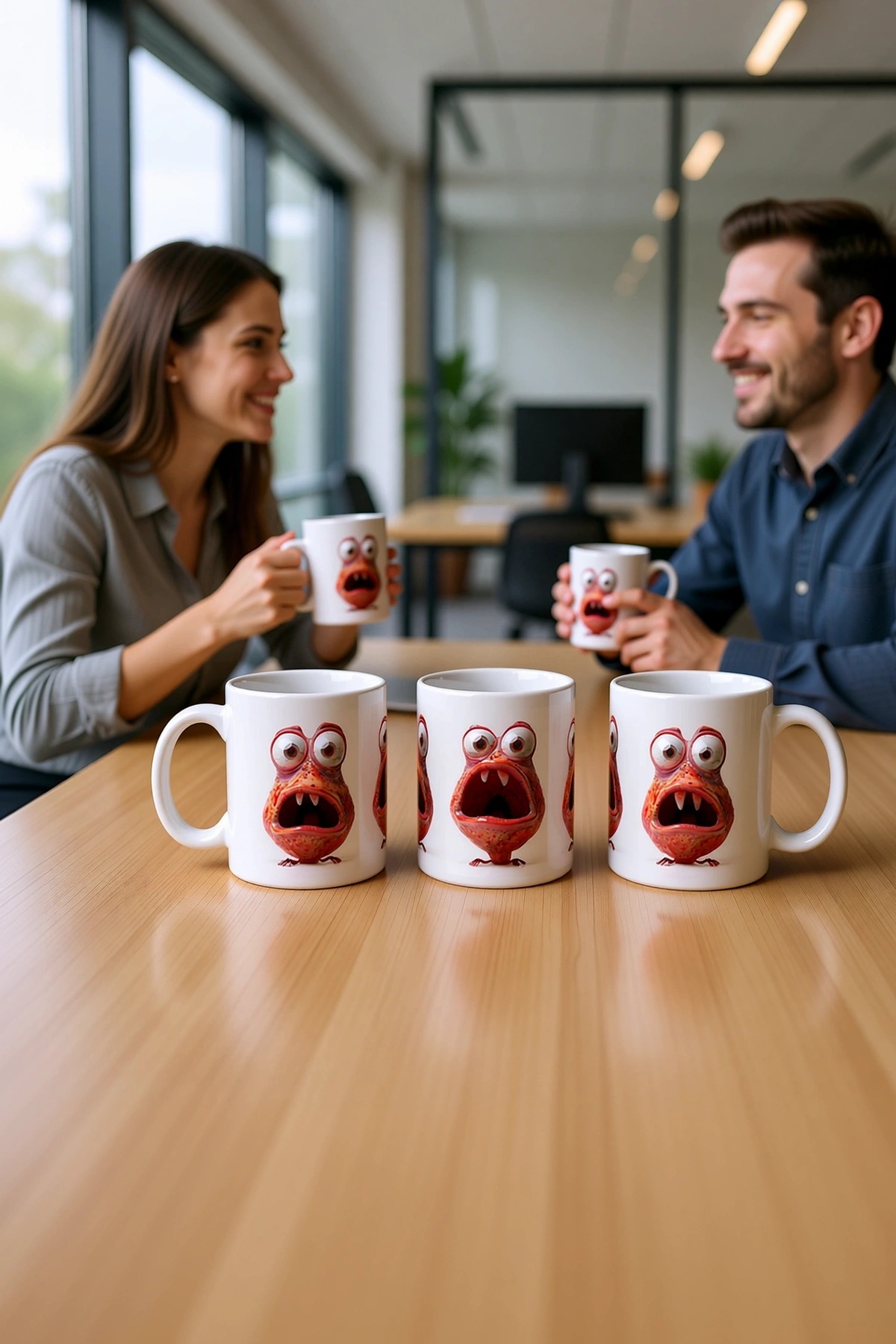 Seramik Kupa Vampire Canavar Baskılı 300 ml Hediyelik Fantezi Tasarım Kahve Çay Özel Tasarım