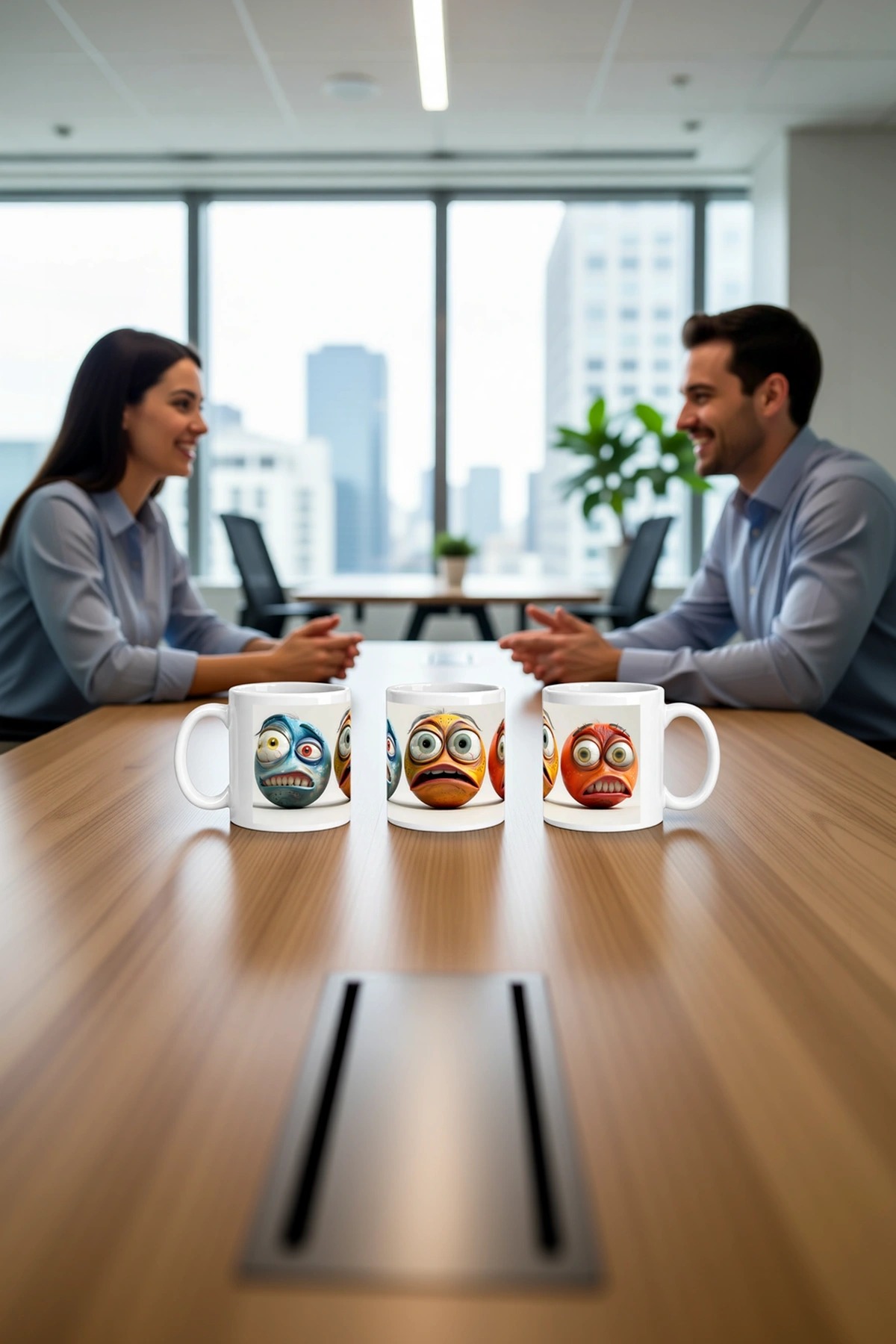 Seramik Kupa Komik Küre Karakterler Baskılı 300 ml Hediyelik Kahve Çay Kupası Özel Tasarım Ofis