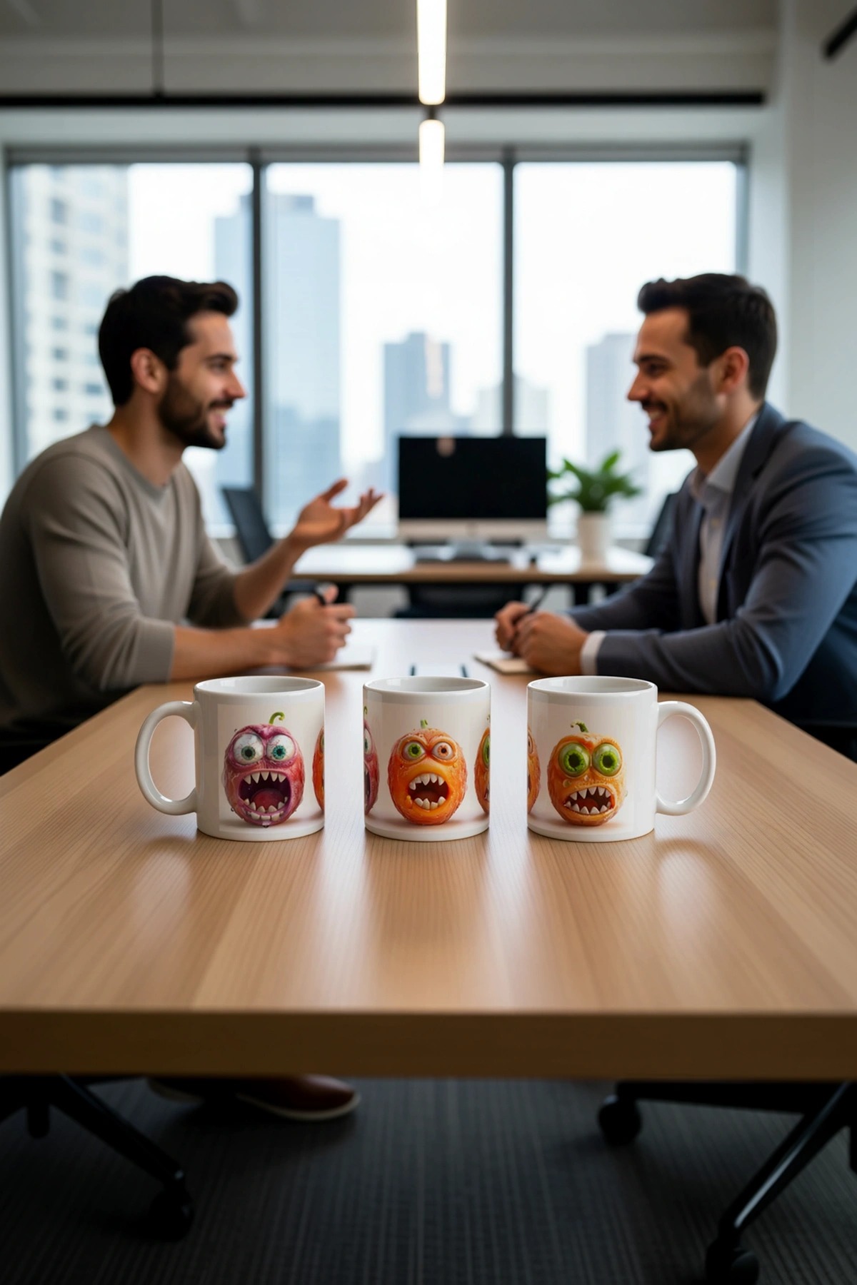 Seramik Kupa Yaramaz Canavar Karakterleri Baskılı 300 ml Hediyelik Kahve Çay Kupası Özel Tasarım