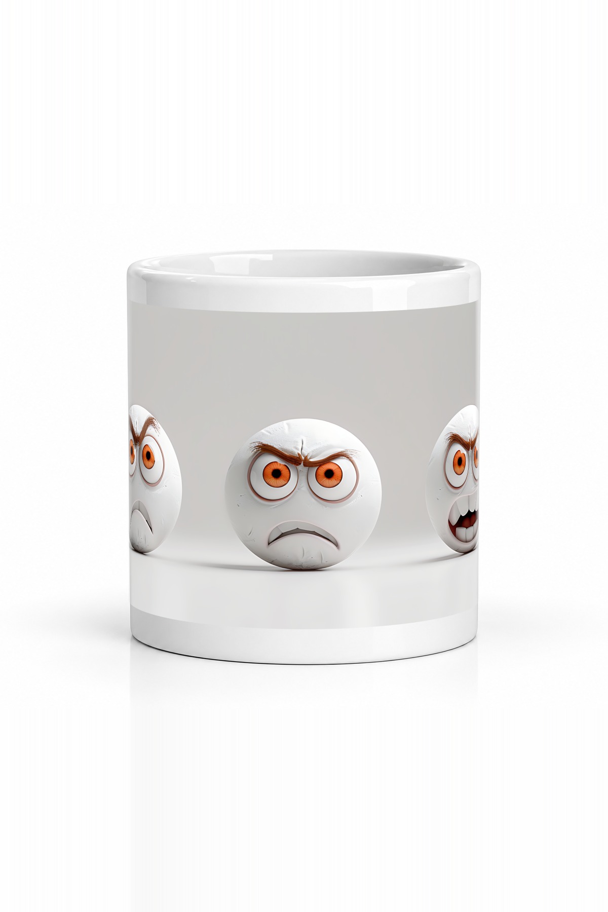 Seramik Kupa Duygusal İfadeler Temalı Baskılı 300 ml Hediyelik Kahve Çay Kupası Özel Tasarım