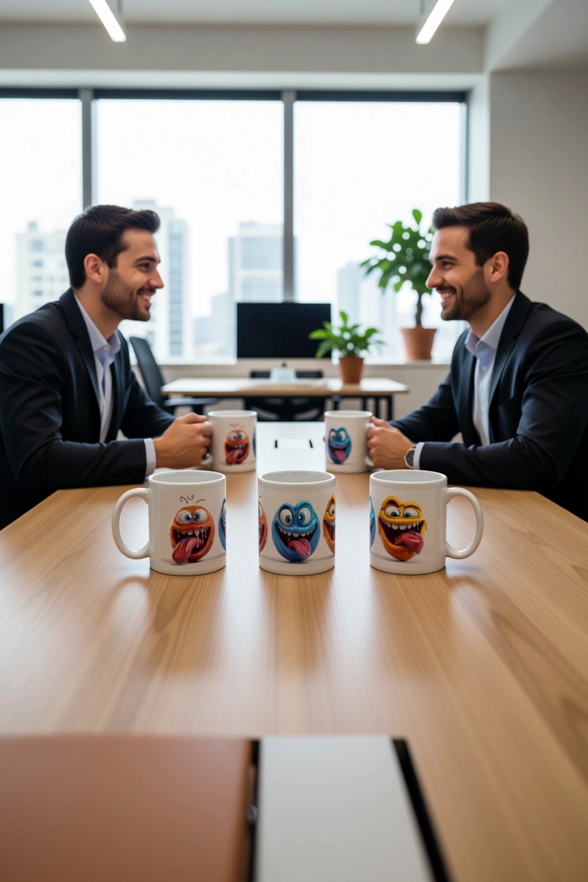 Seramik Kupa Komik Dil Çıkaran Karakterler Baskılı 300 ml Hediyelik Ofis Kahve Çay Özel Tasarım