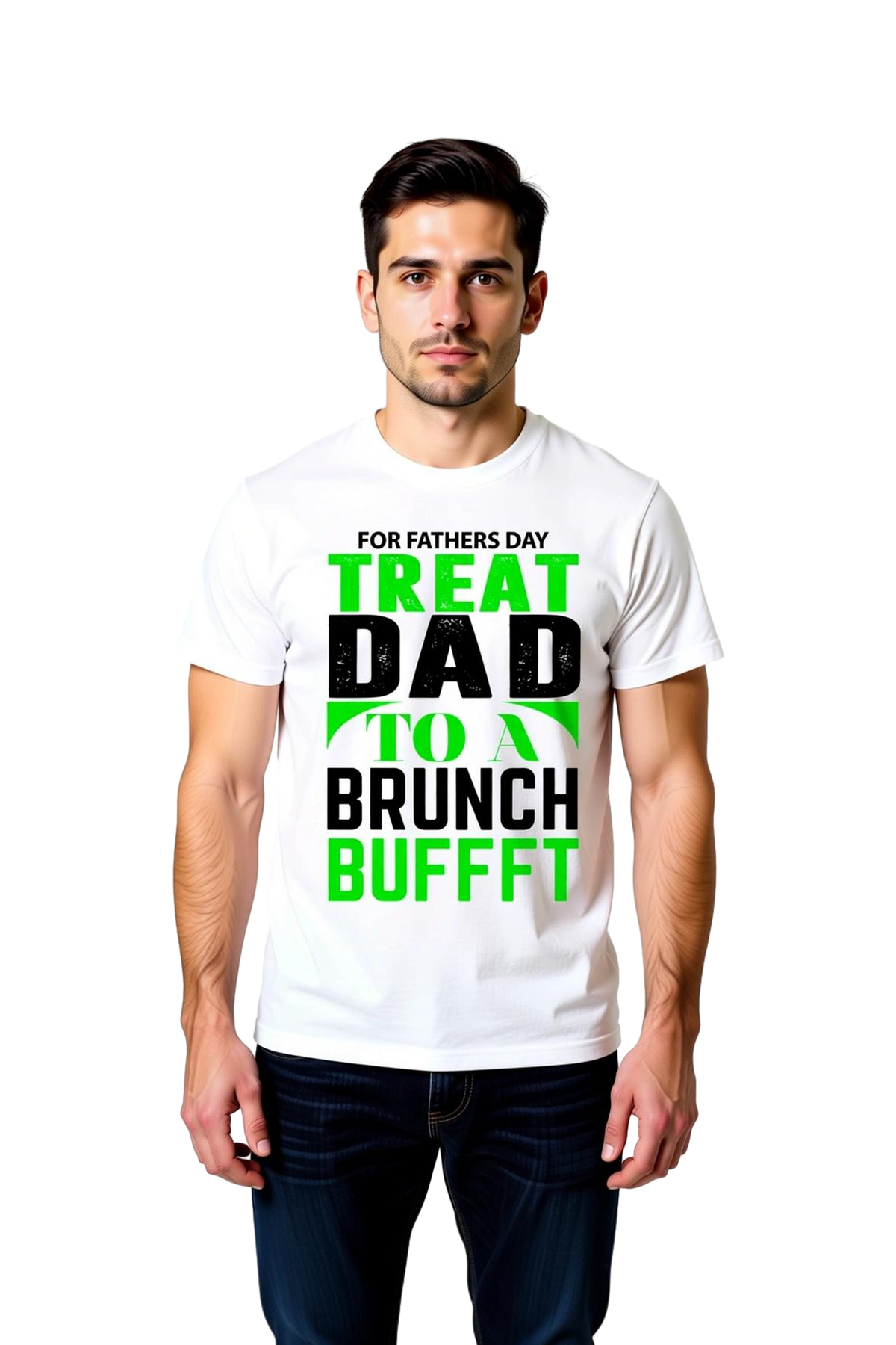 Baba Günü Brunch Buffet Tasarımı Baskılı Erkek Tişört