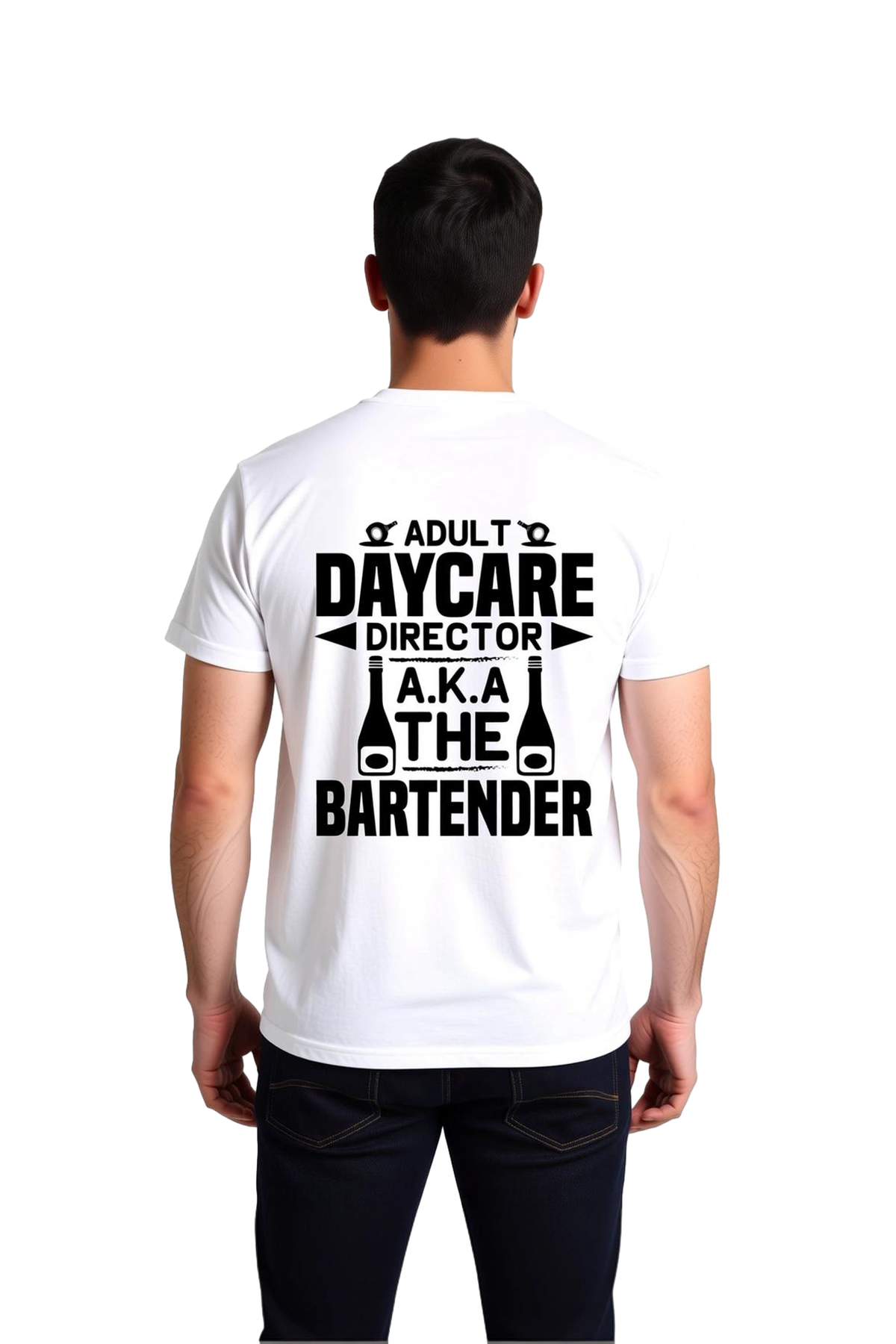 Erkek Mizahi Baskılı Tişört Yetişkin Çocuk Bakım Yöneticisi Barista Yazılı Günlük Rahat Modern Şık