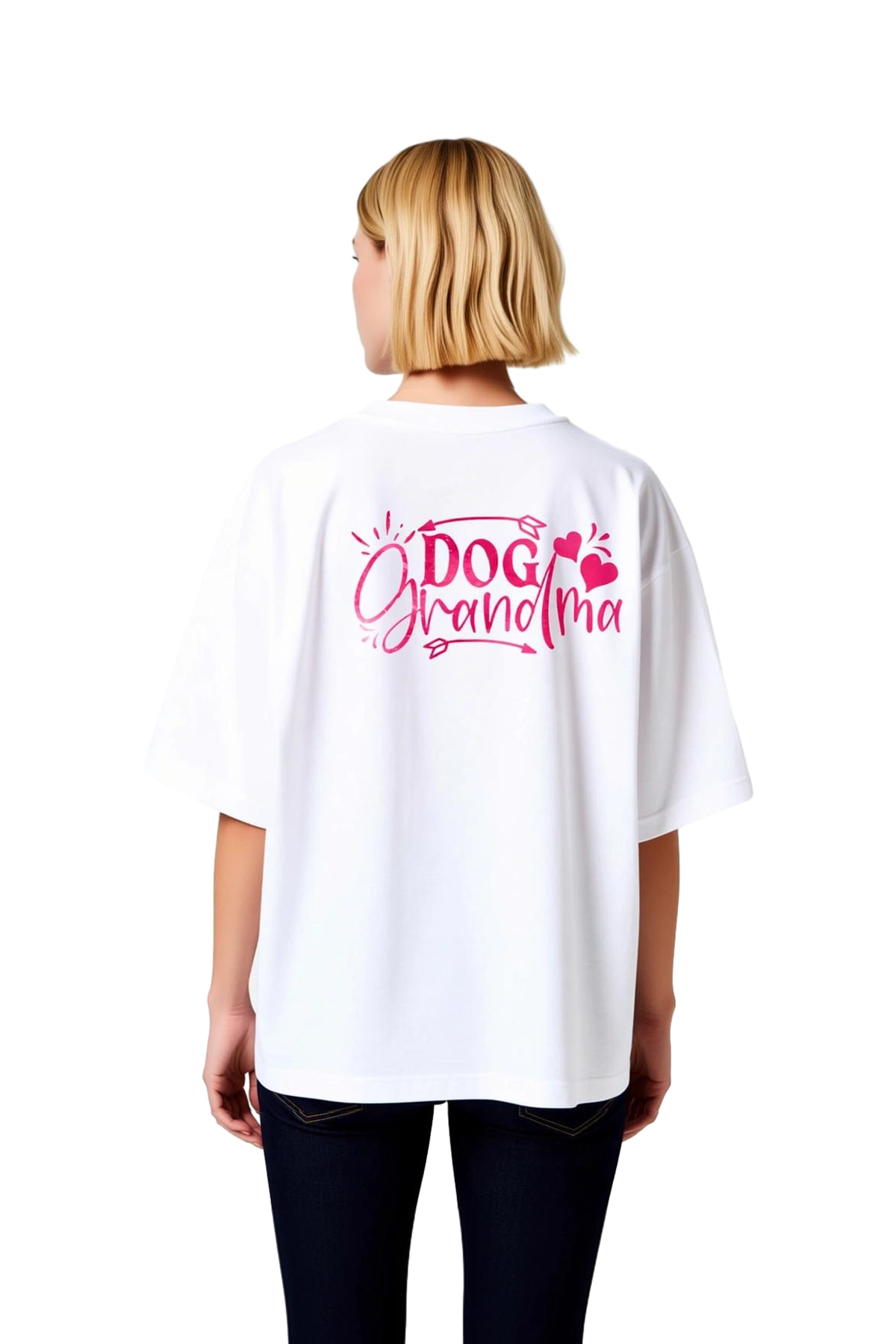 Köpek Sevgili Otu Saygısı Baskılı Kadın Oversize Tişört