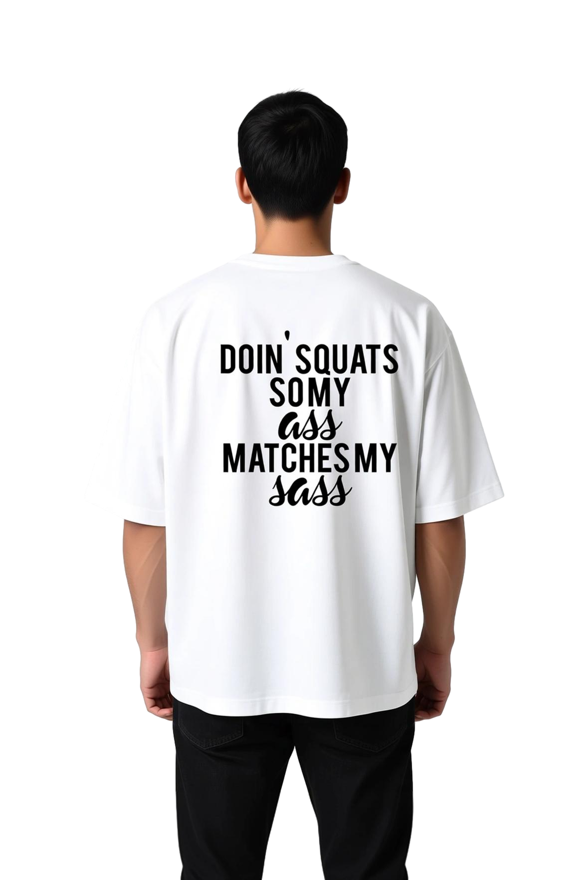 Erkek Oversize Tişört %100 Pamuk Crew Neck Kısa Kol Baskılı Fitness Mizah Antrenman Teması Günlük