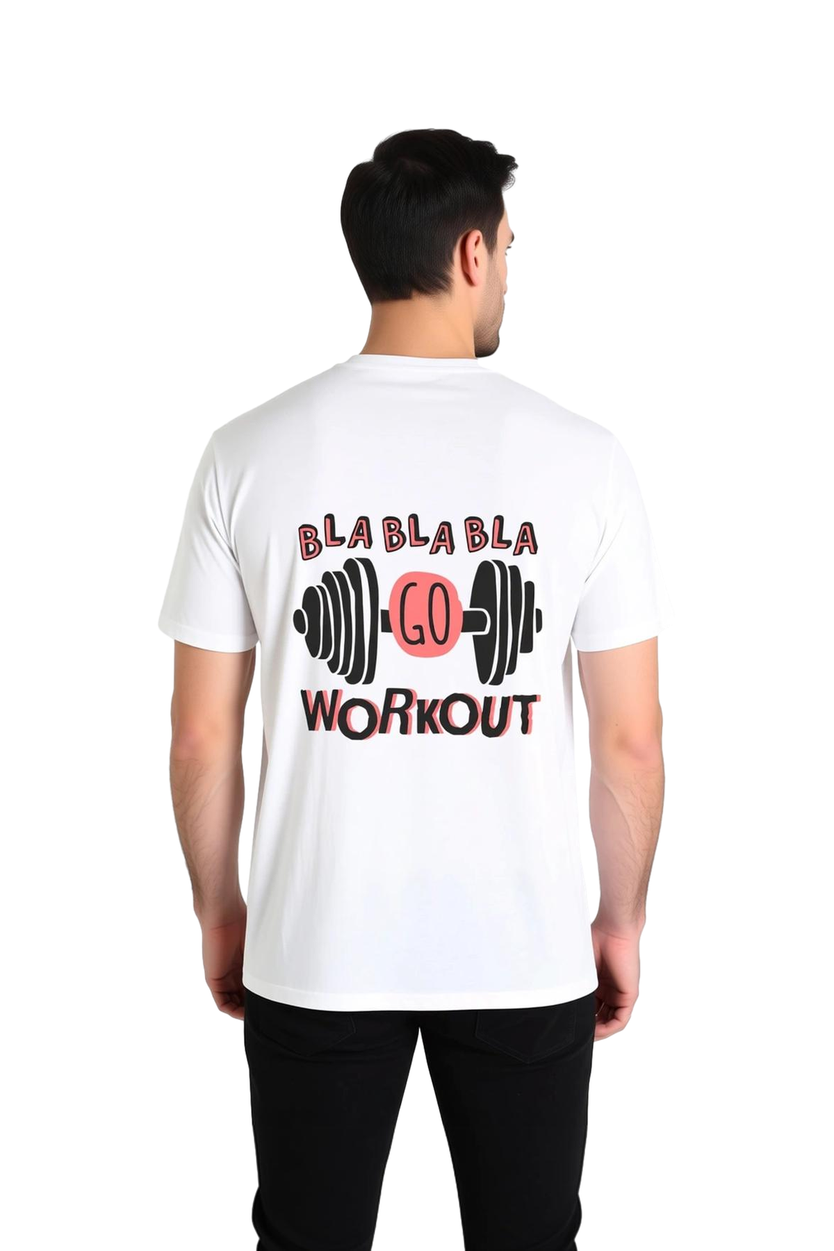 Antrenman Motivasyonu Retro Stil Baskılı Erkek Tişört
