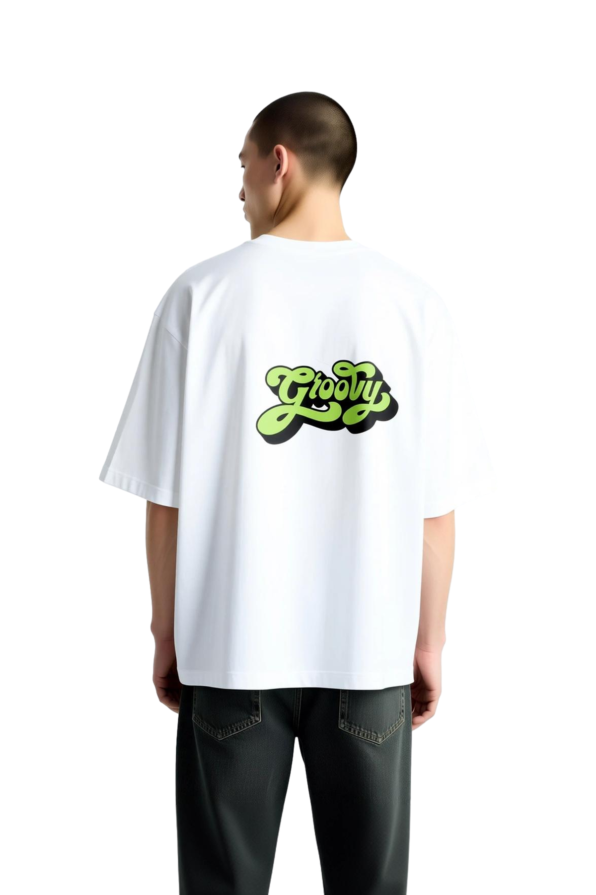Groovy Retro Vintage Stil Baskılı Erkek Oversize Tişört