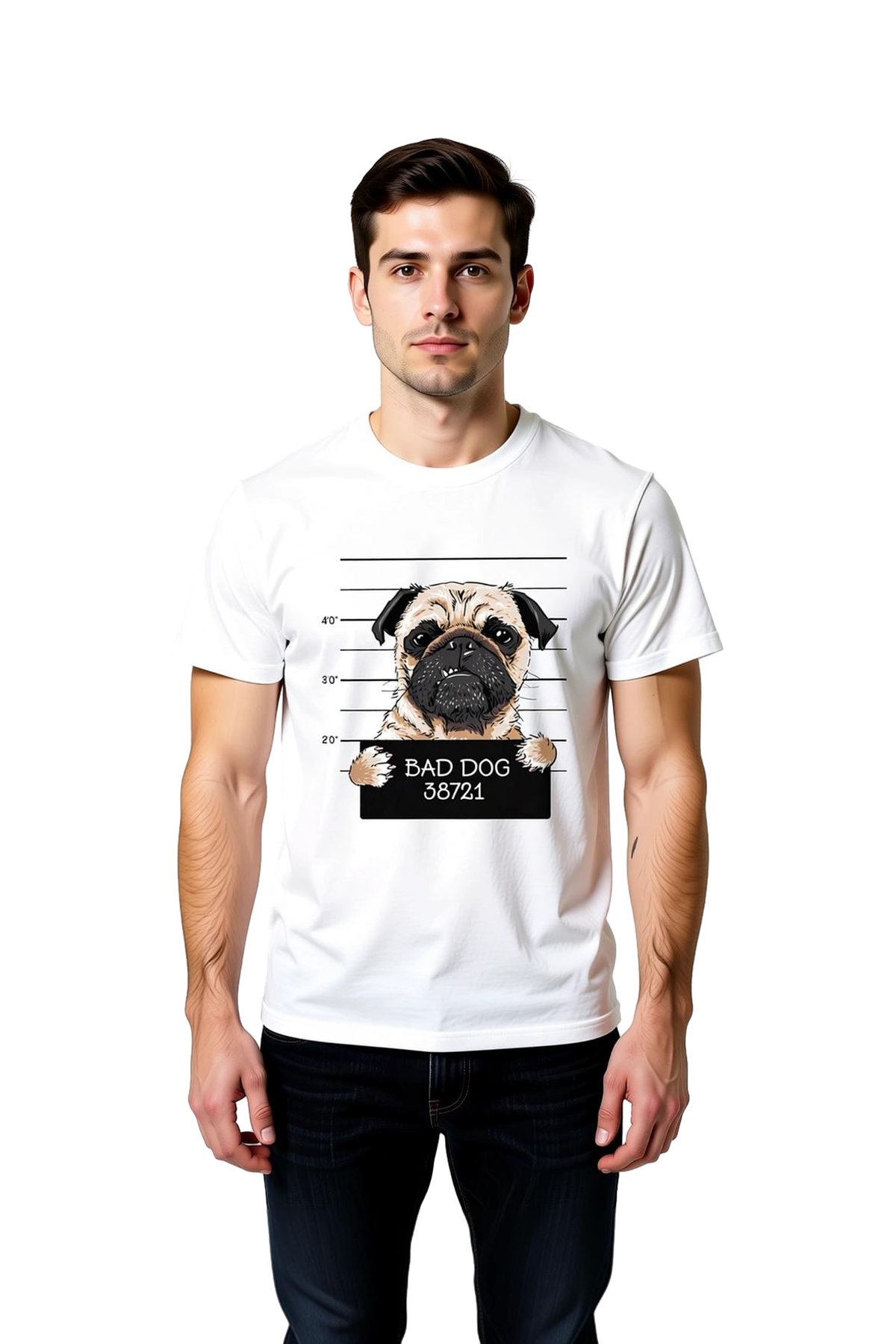 Kötü Köpek Kodu Baskılı Erkek Tişört