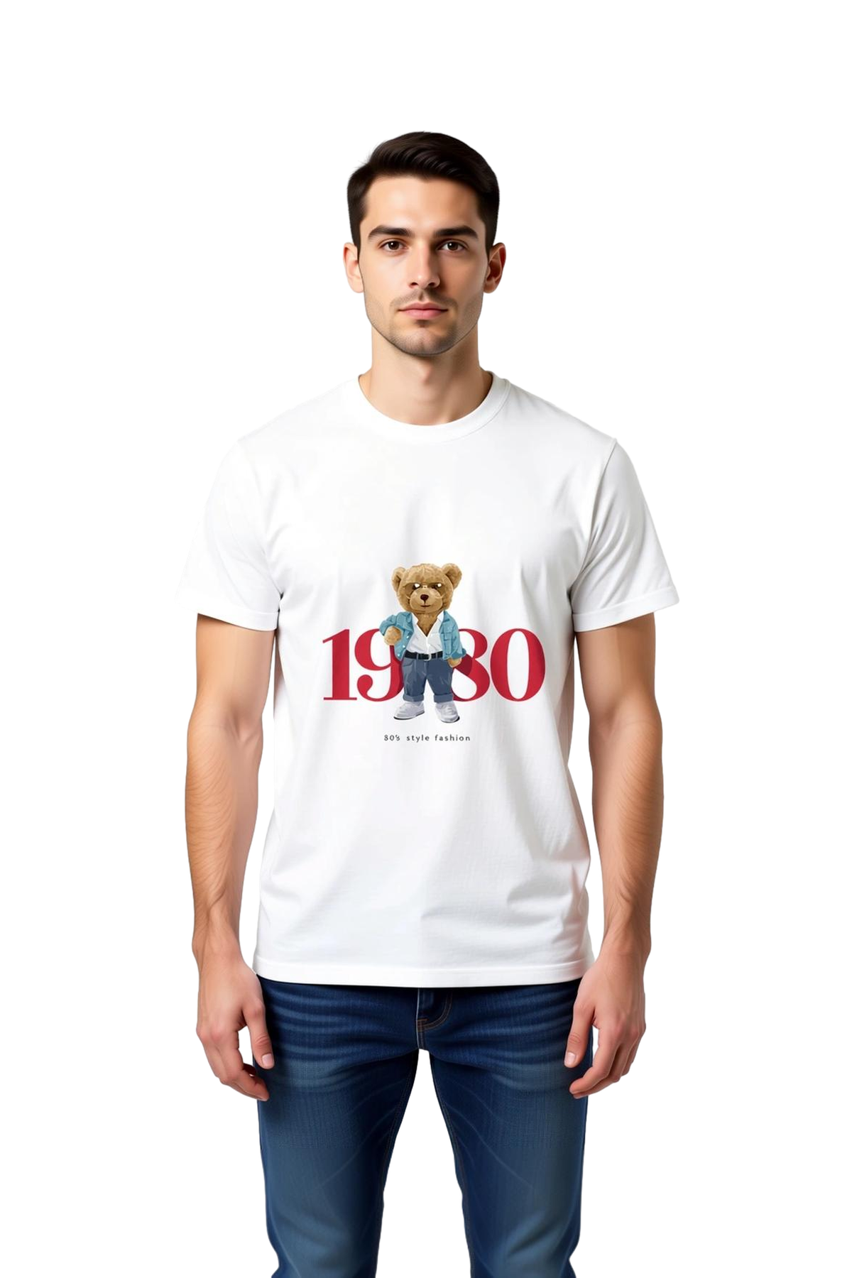 1980 Retro Moda Tarzı Baskılı Erkek Tişört