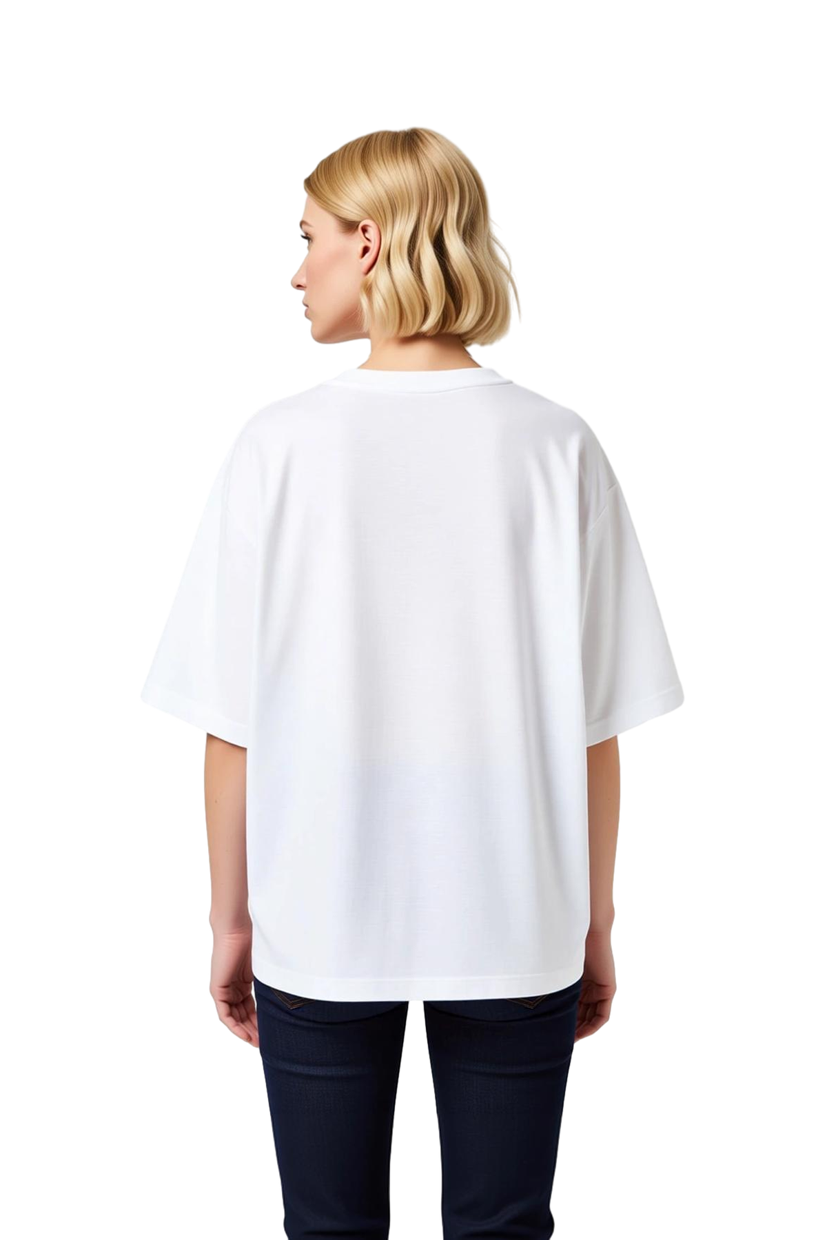Kadın Oversize Tişört Boho Tarzı Çiçekli Hayvan Kafası Suluboya Baskı Rahat Kesim Günlük Modern