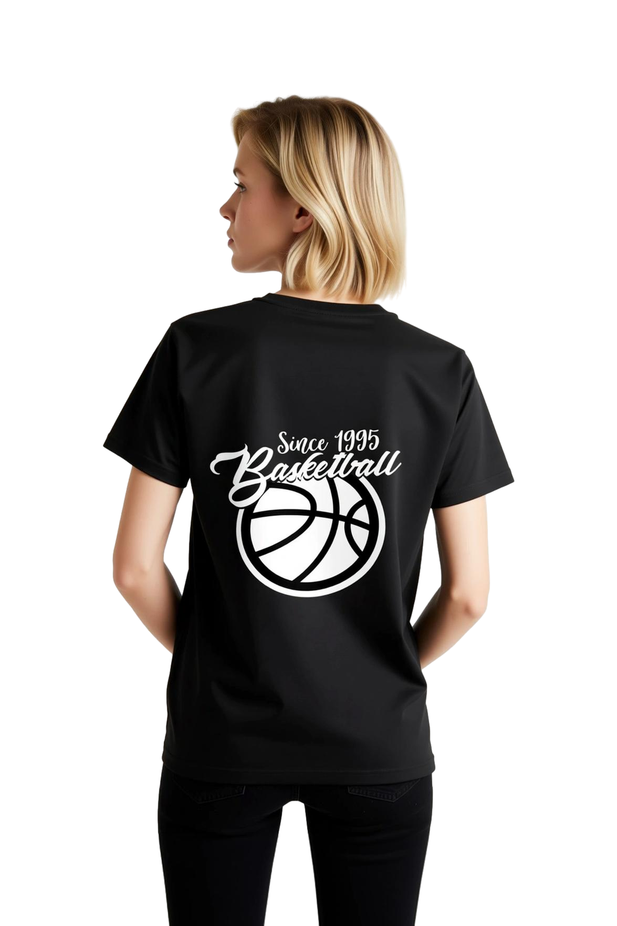 Kadın Retro Basketbol Baskılı Kısa Kollu Tişört Yılı Nostalji Tasarımı Rahat Kesim Günlük Modern